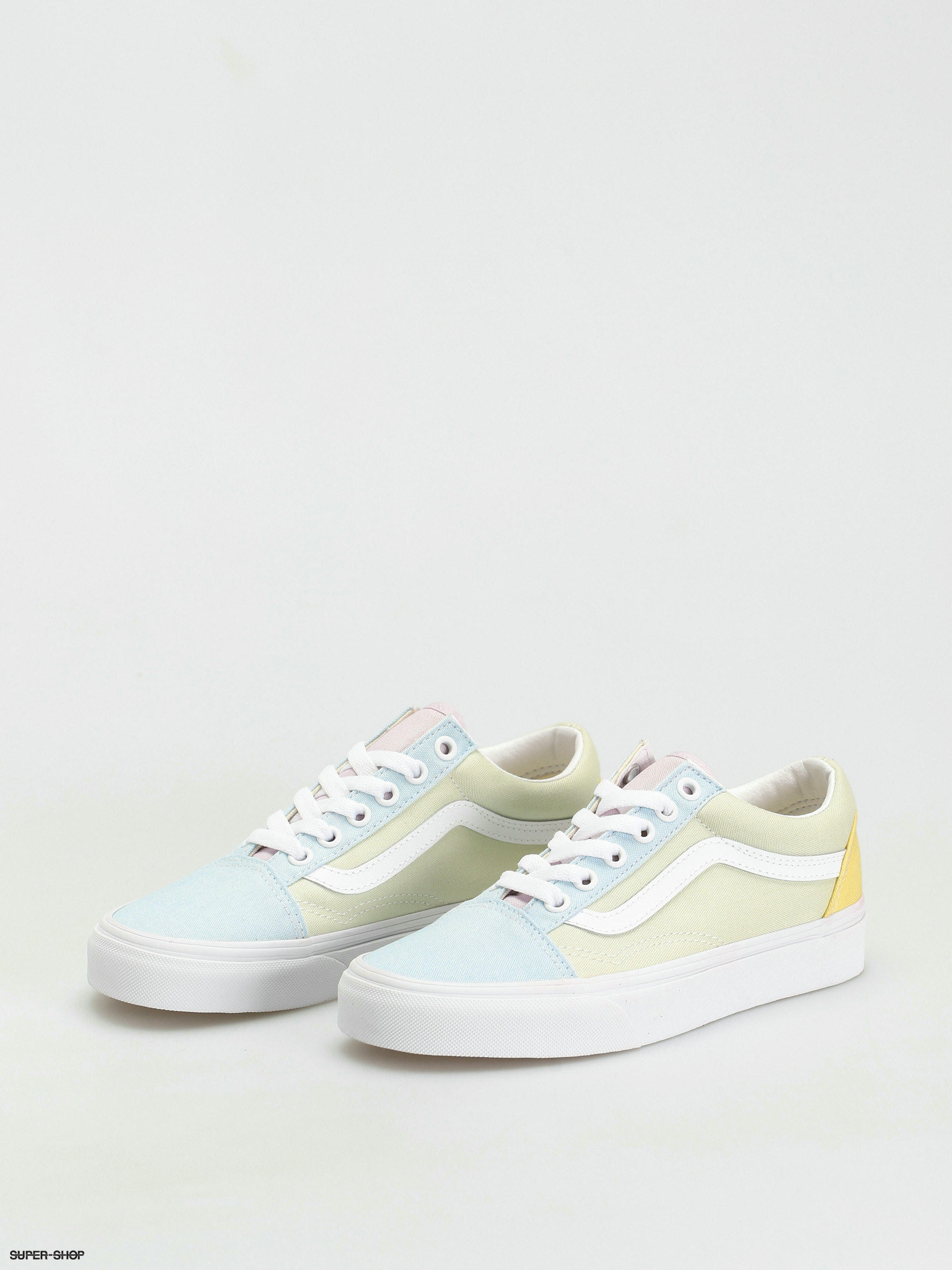 Vans old skool sales color block true white