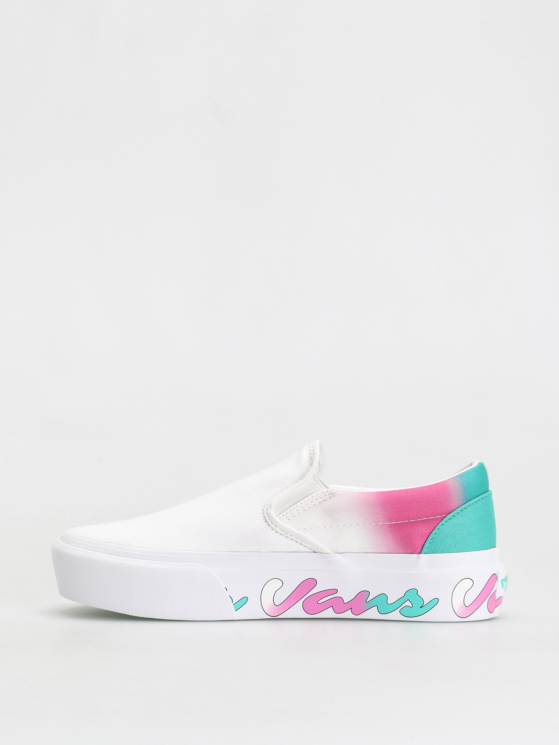 Vans Classic Slip On Platform Schuhe (spring fade/white/true white)