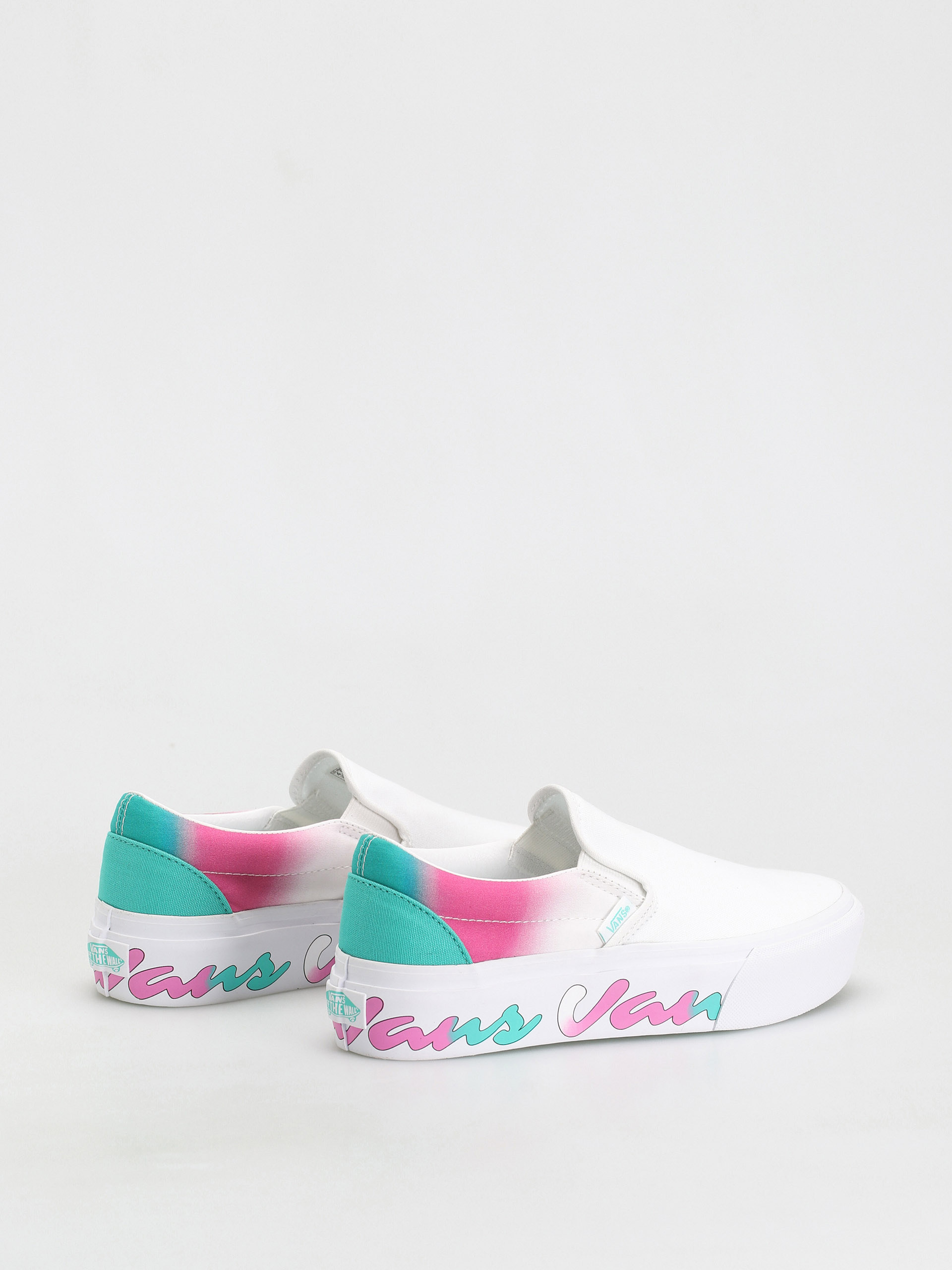 Vans Classic Slip On Platform Schuhe (spring fade/white/true white)