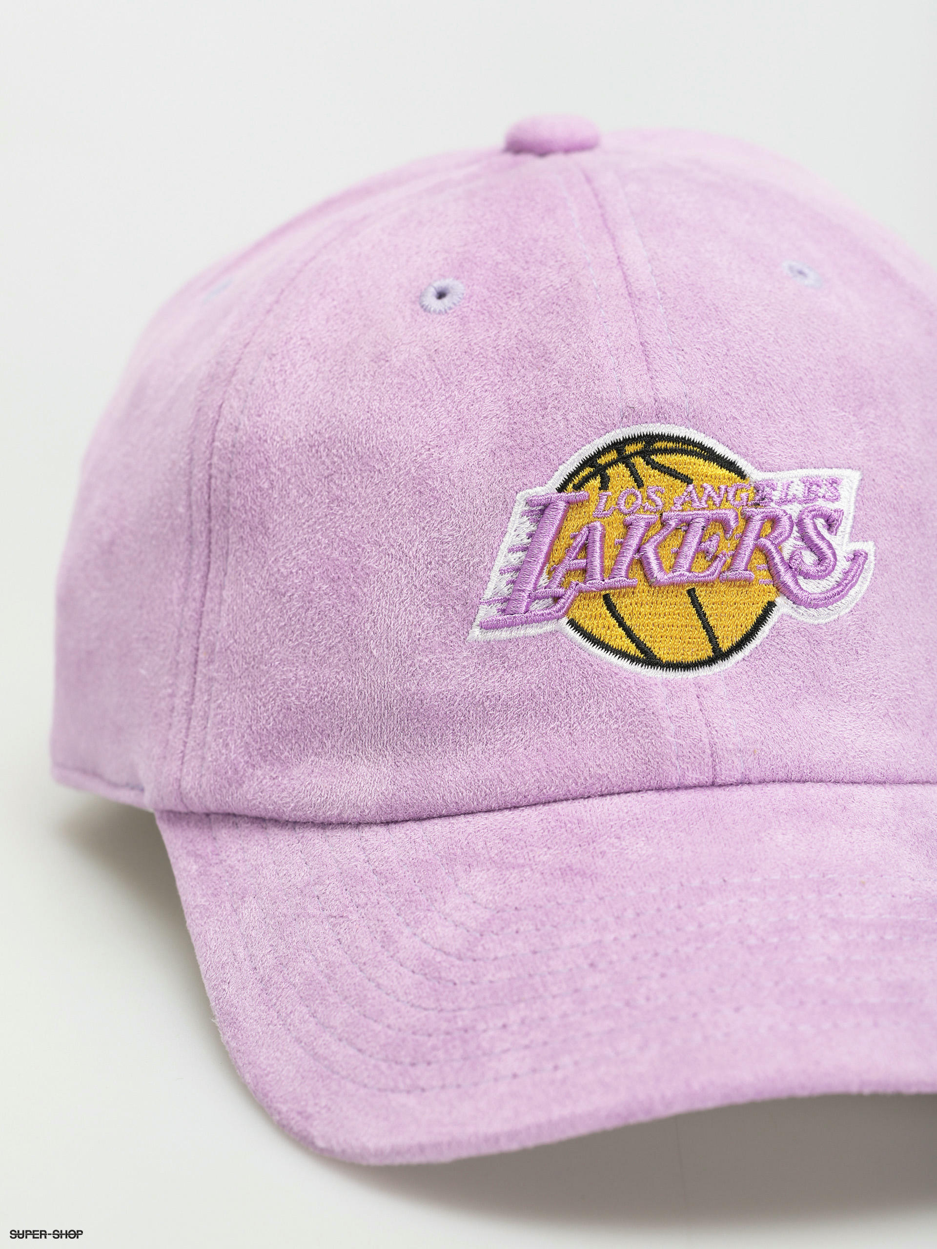 BAIT x NBA x Mitchell And Ness Los Angeles Lakers STA3 Wool Snapback Cap  (silver / purple)