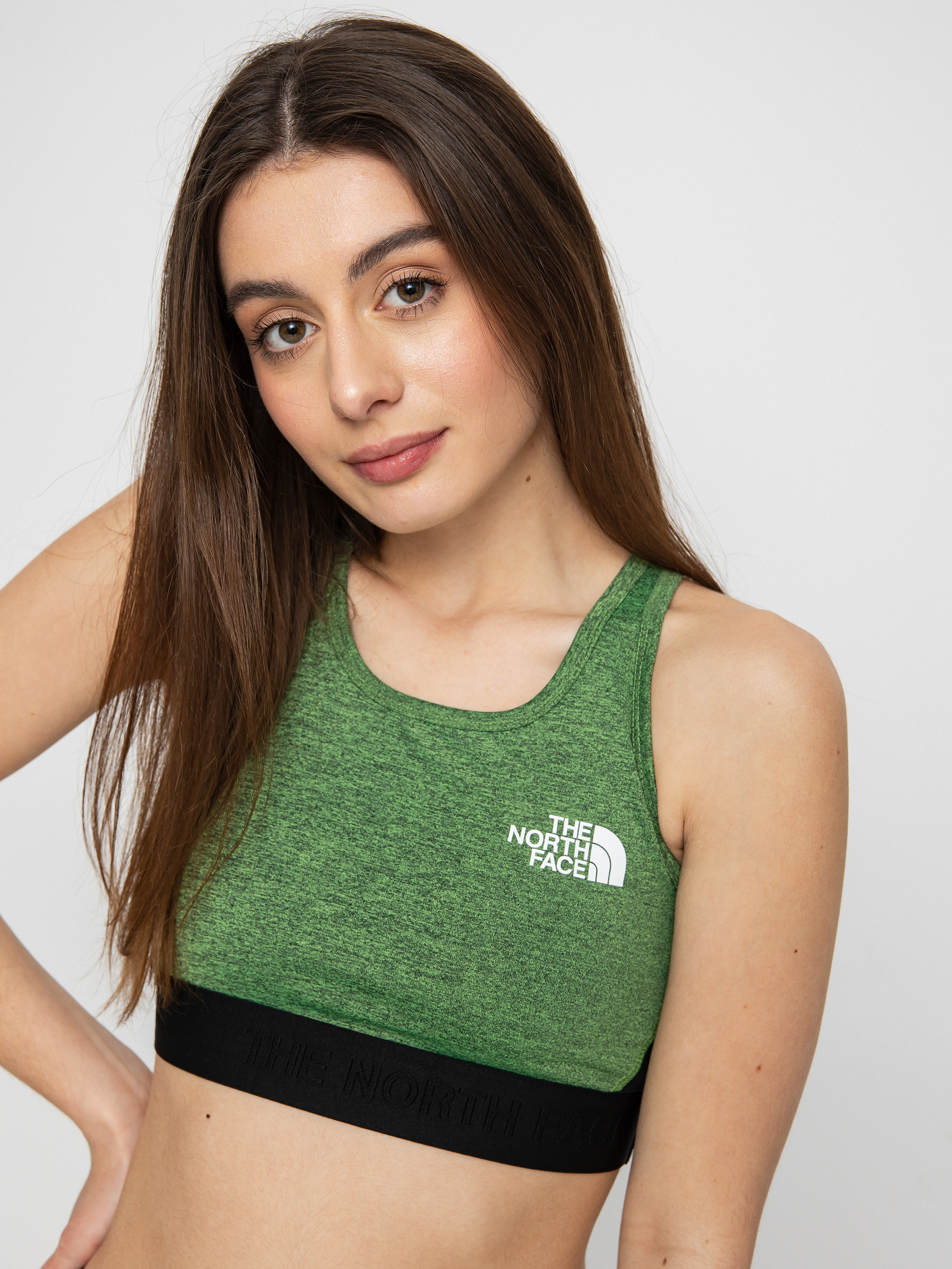 The North Face Stanik sportowy Ma Bra Underwear Wmn (shrpgrnblkhthr/tnfblkhthr)