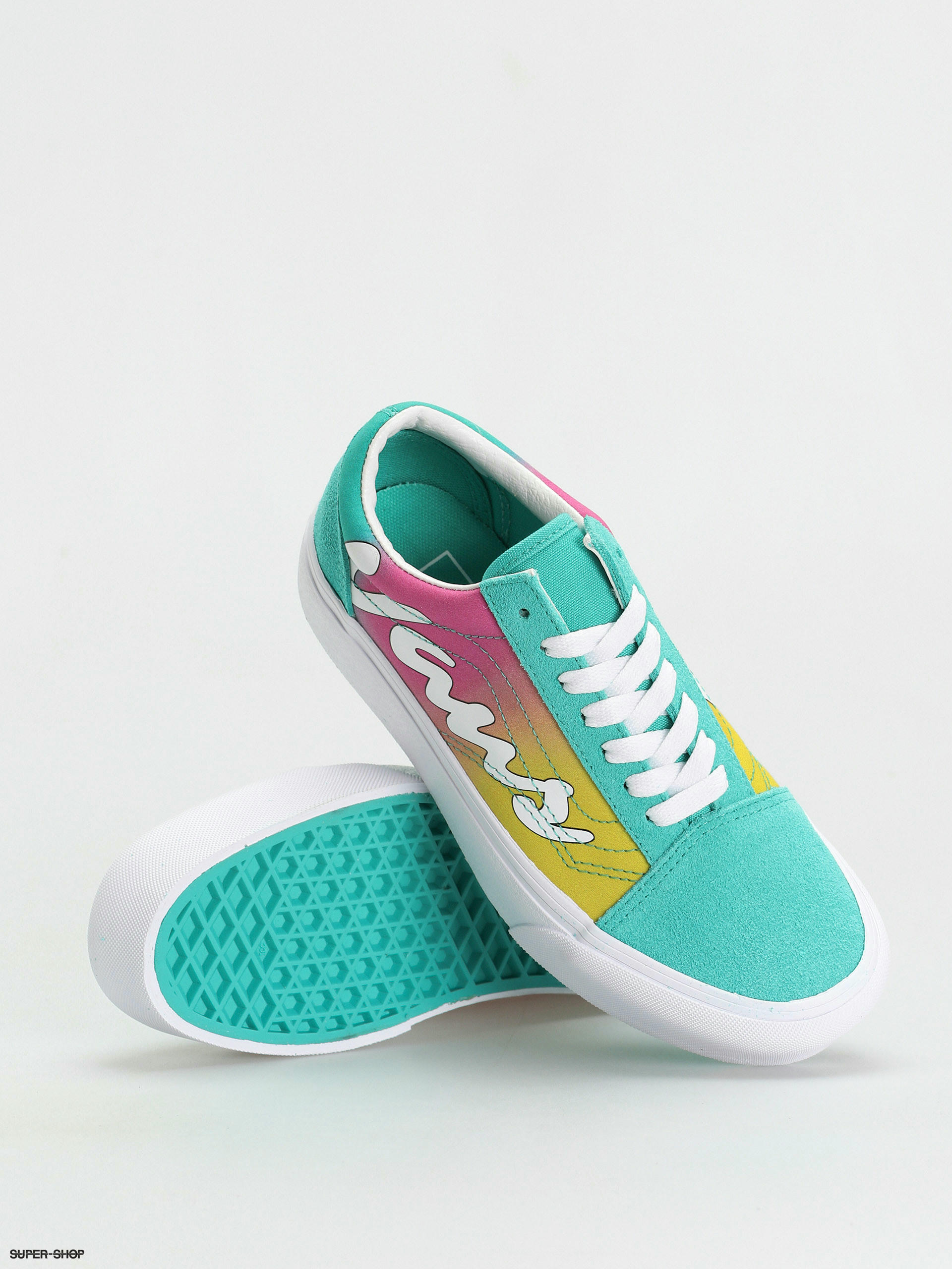 Vans Old Skool Platform Shoes (spring fade/atlantis/true white)