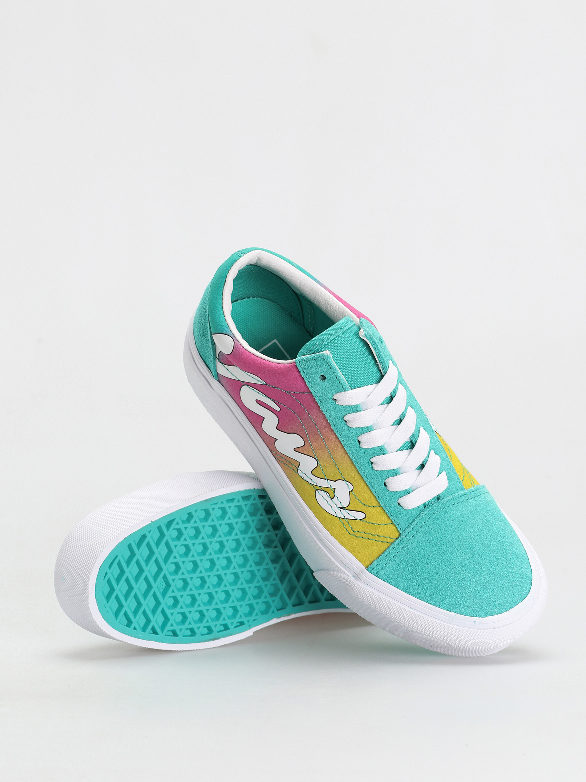 Vans Old Skool Platform Shoes (spring fade/atlantis/true white)