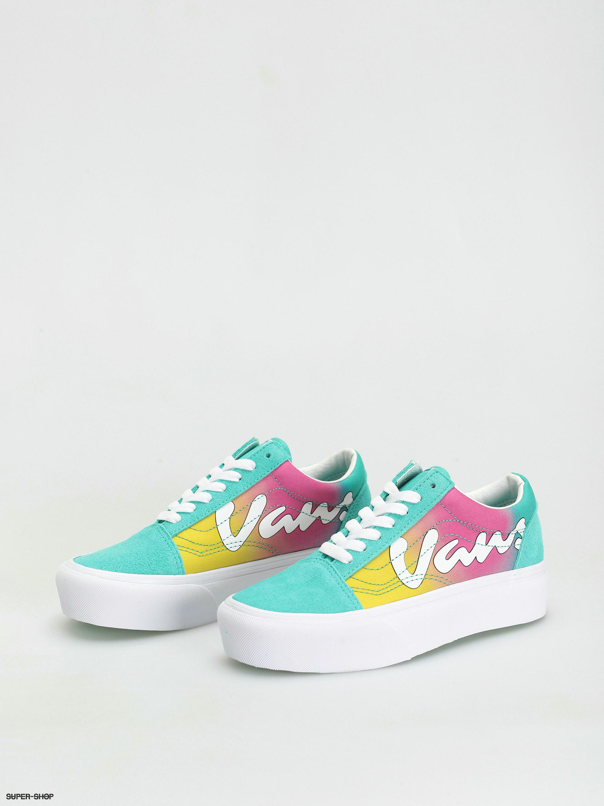 Vans Old Skool Platform Shoes (spring fade/atlantis/true white)