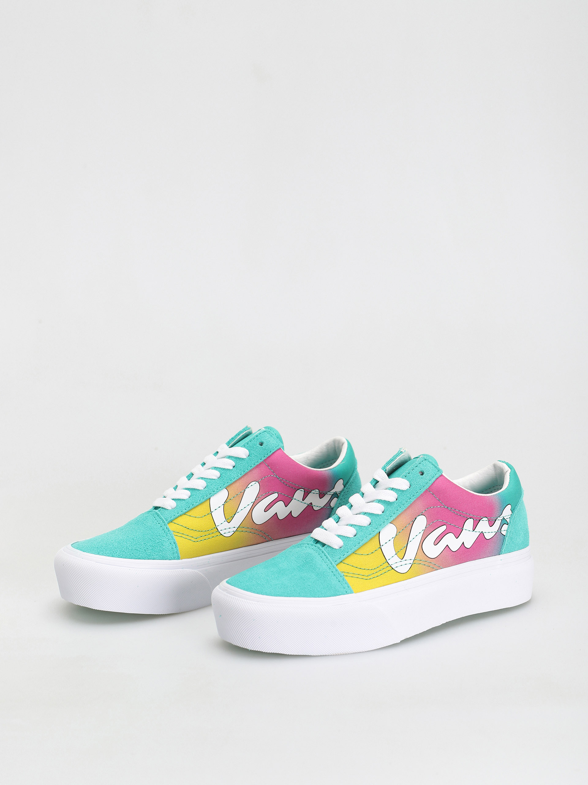 Vans Old Skool Platform Shoes (spring fade/atlantis/true white)