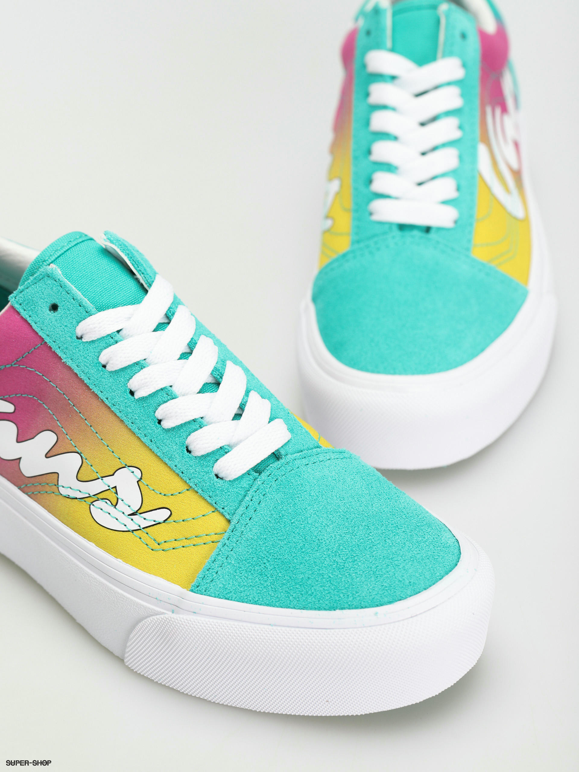 Vans Old Skool Platform Shoes (spring fade/atlantis/true white)