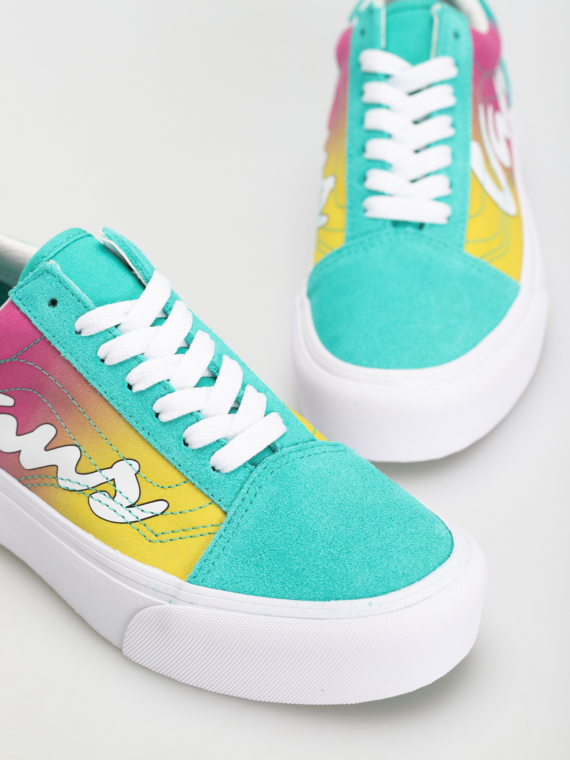 Vans Old Skool Platform Shoes (spring fade/atlantis/true white)