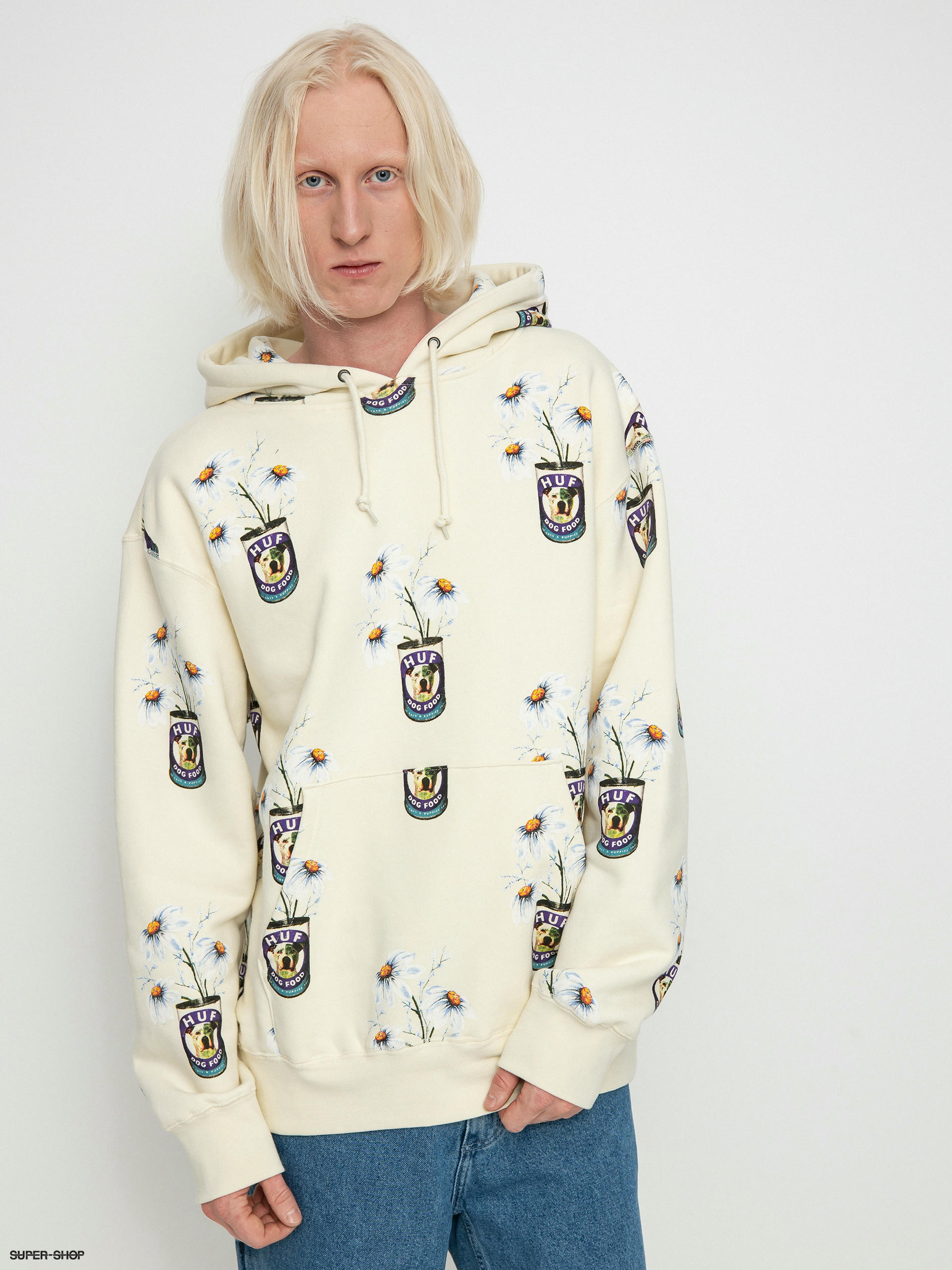 Huf store hoodie white