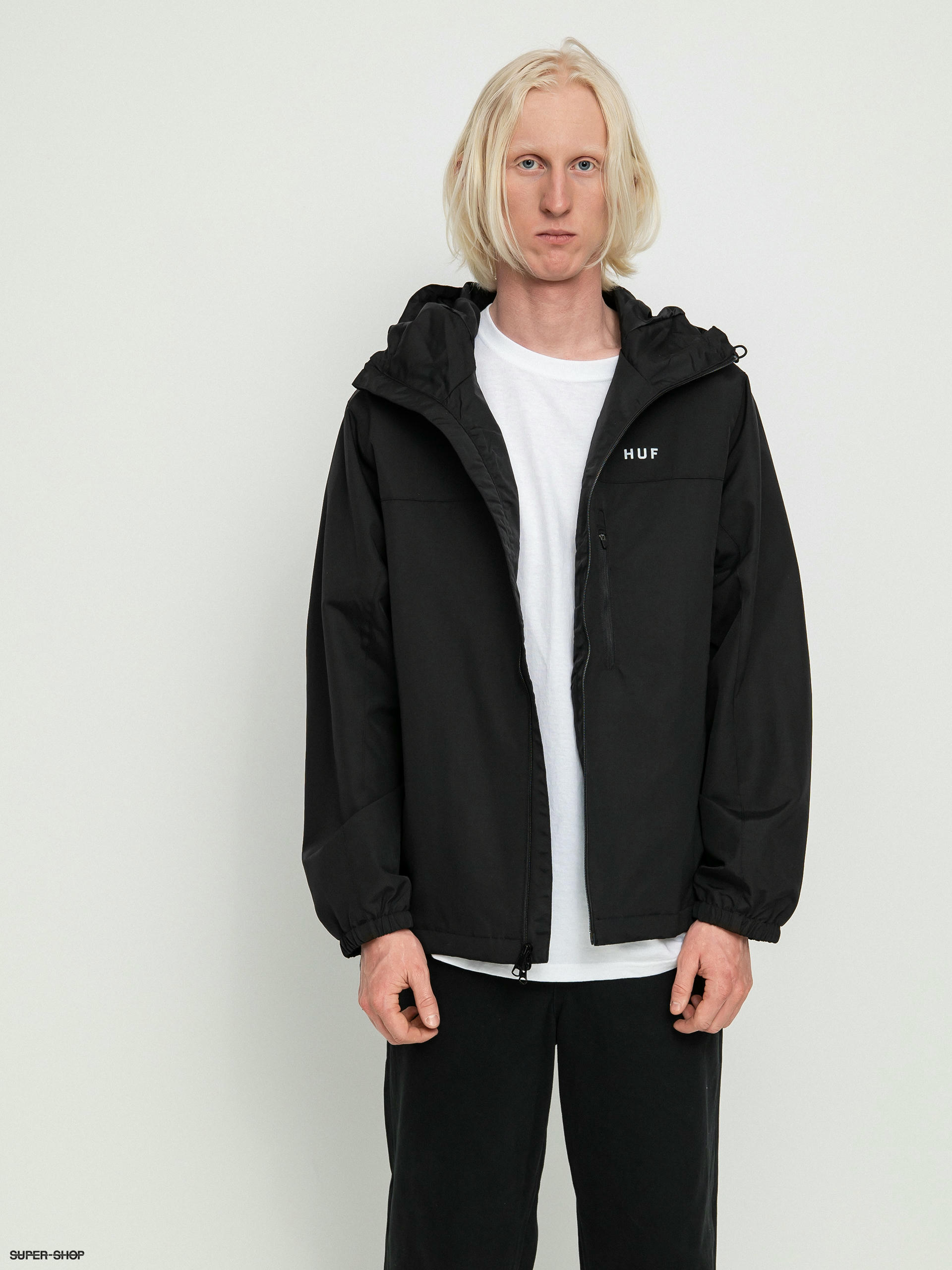 HUF Essentials Zip Standard Shell Jacket (black)