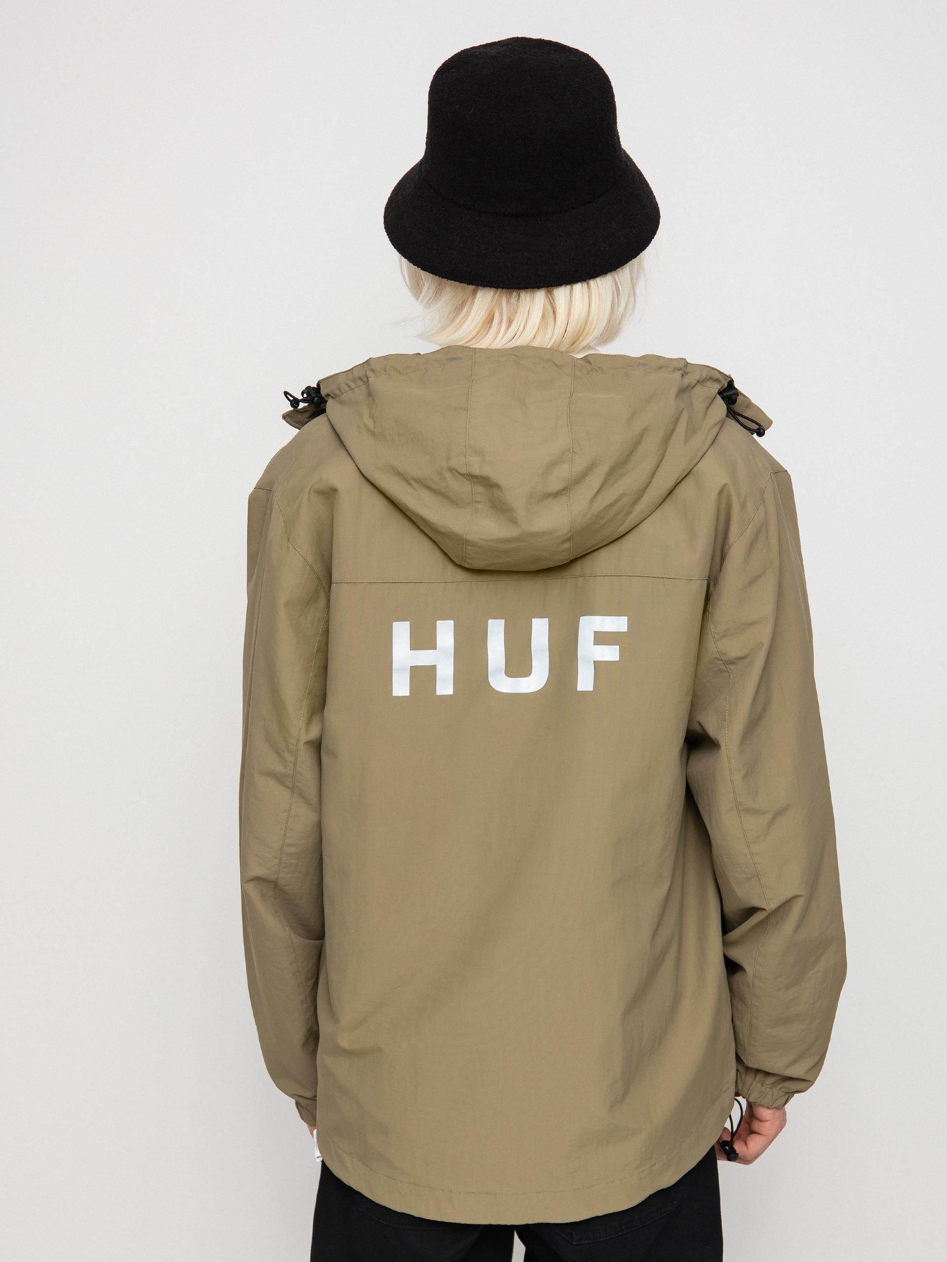 HUF Essentials Zip Standard Shell Jacket - beige (khaki)