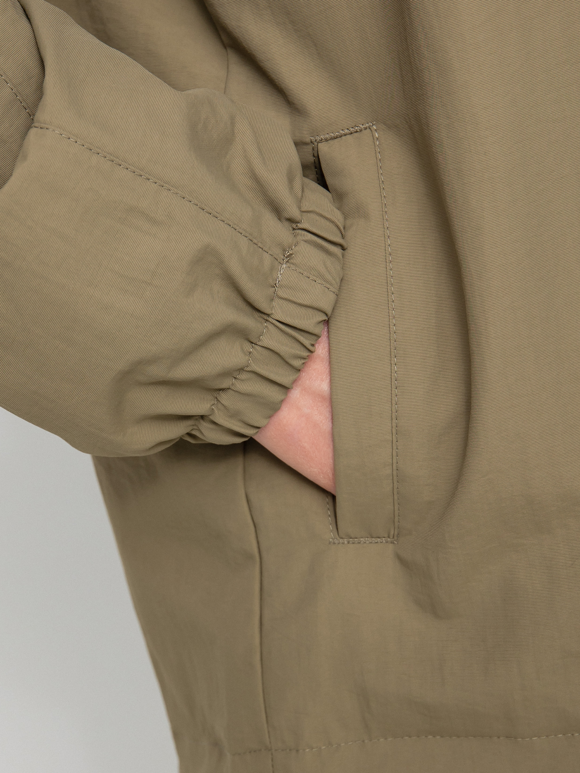 HUF Essentials Zip Standard Shell Jacket - beige (khaki)