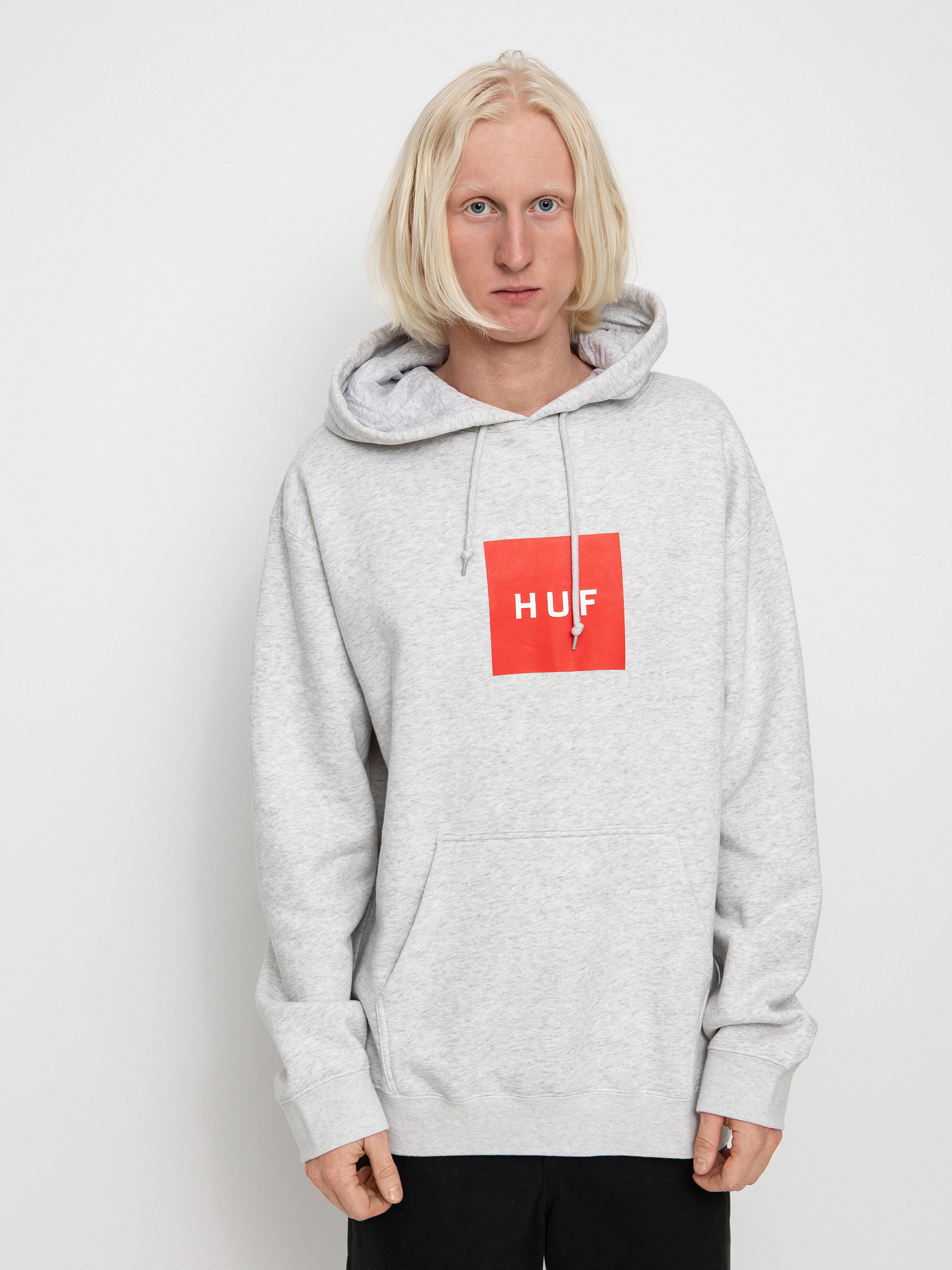 HUF Essentials Box Logo HD Hoodie (athletic heather)