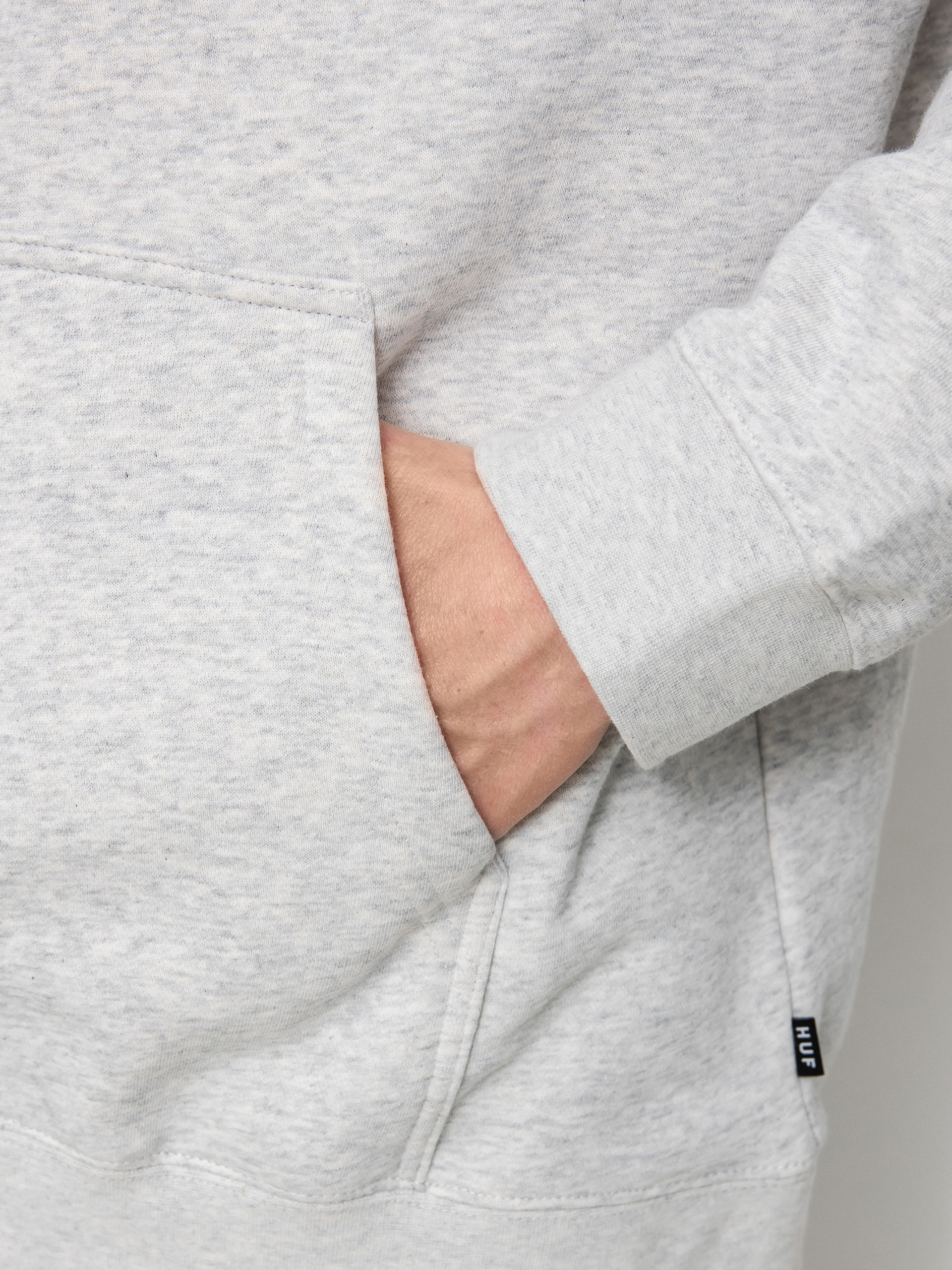 HUF Essentials Box Logo HD Hoodie (athletic heather)