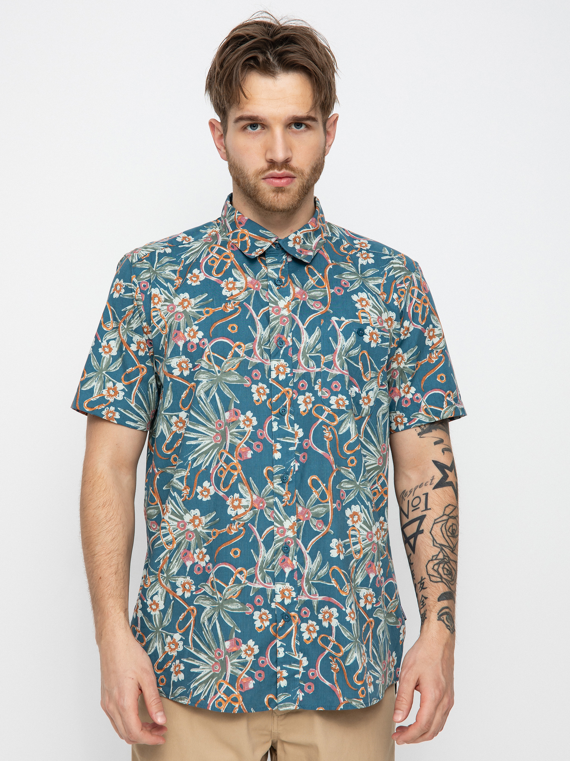 Patagonia Go To Shirt (dirt bags multi abalone blue)