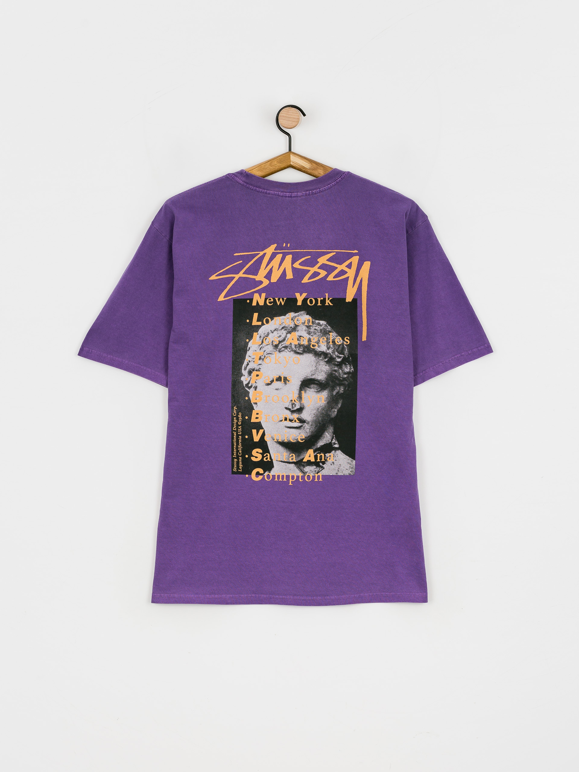 Stussy Statue Pig. Dyed T-shirt (purple)