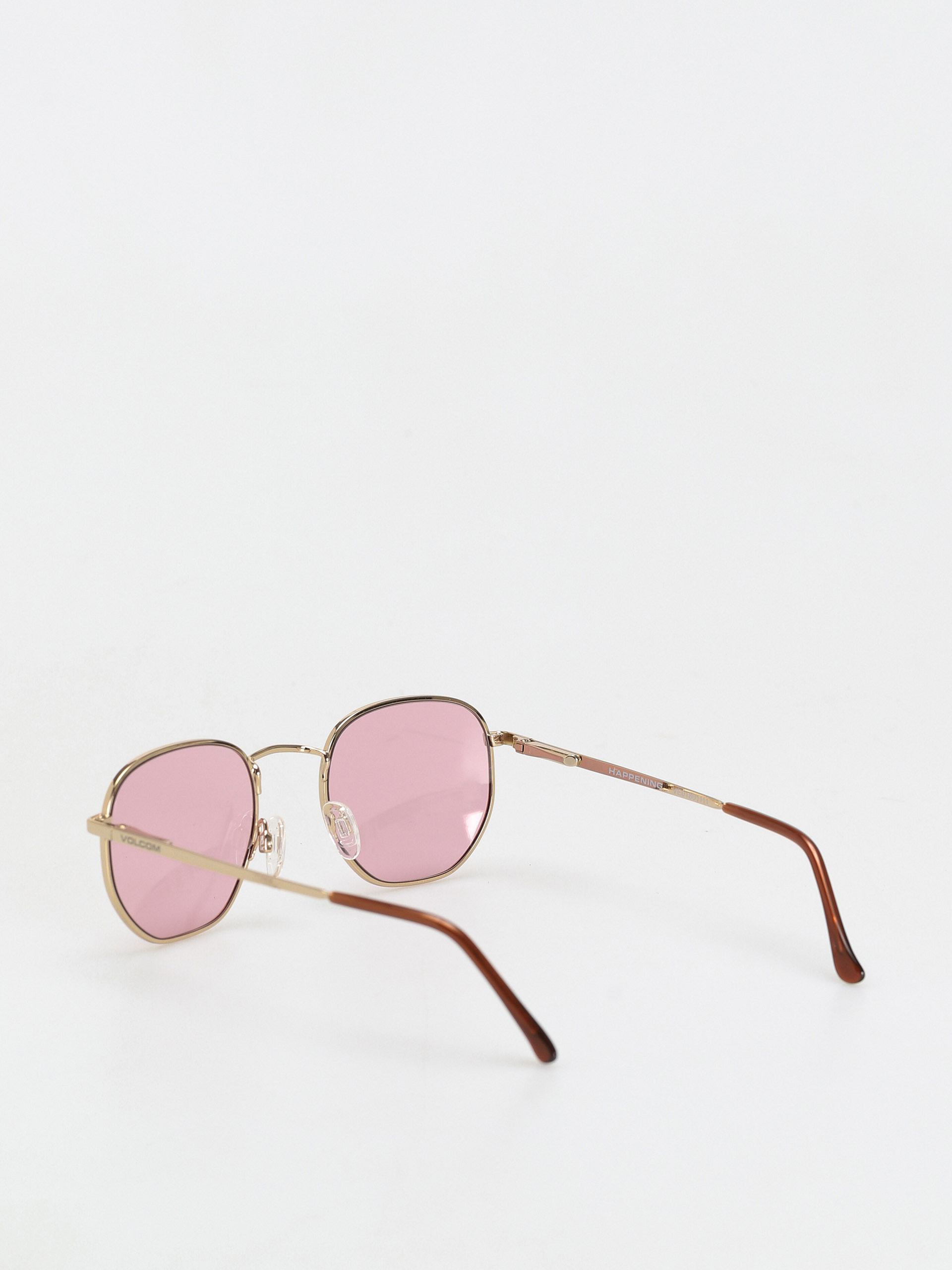 Volcom Happening Gloss Gold/Pink Sunglasses (pink)