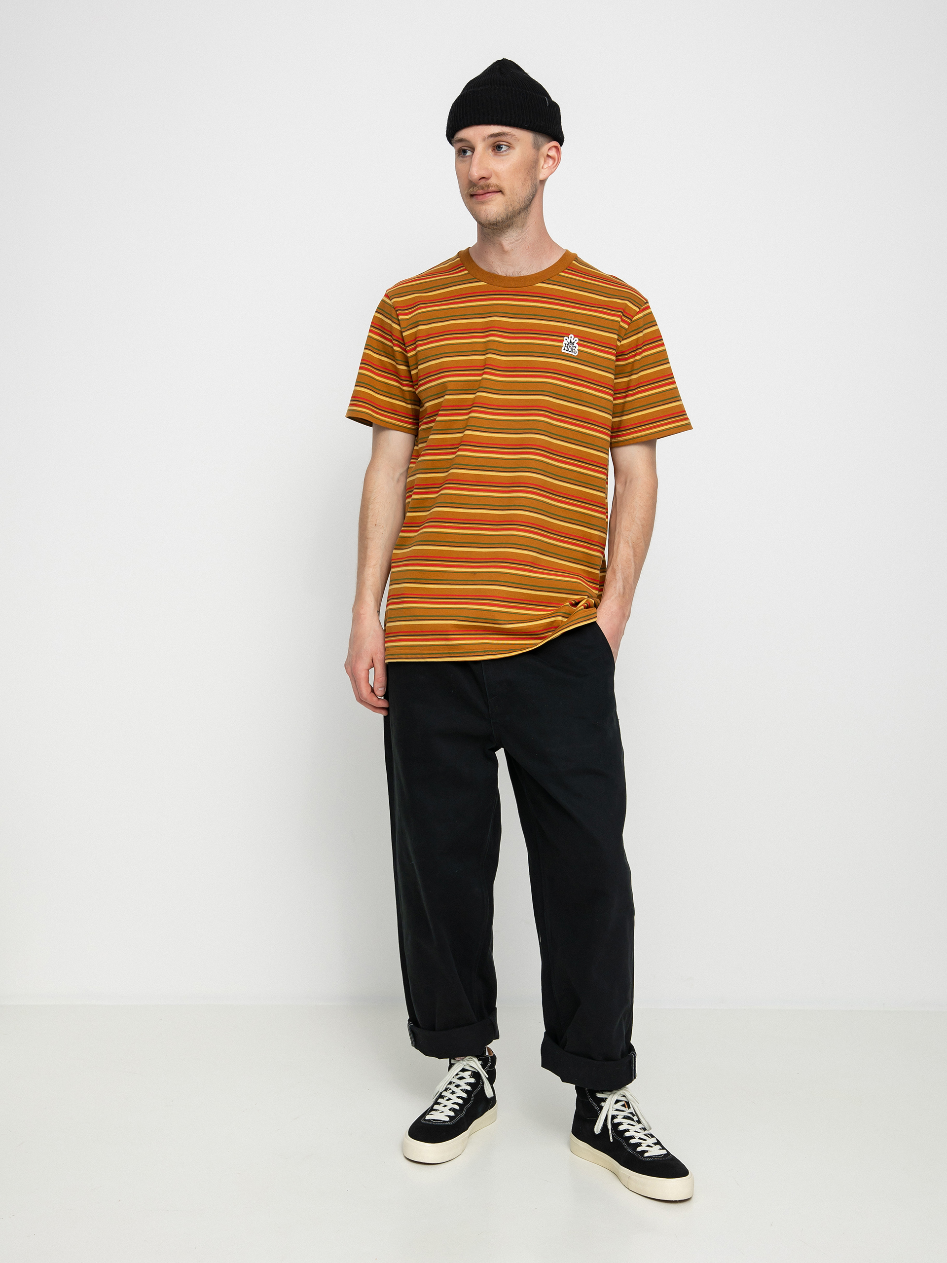 HUF Cooper Stripe T-shirt (burnt orange)