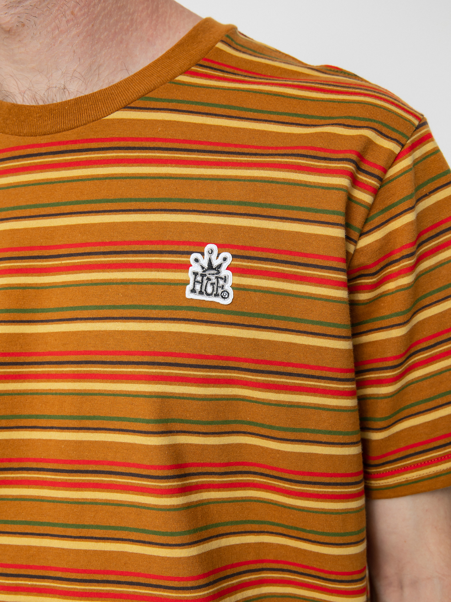 HUF Cooper Stripe T-shirt (burnt orange)