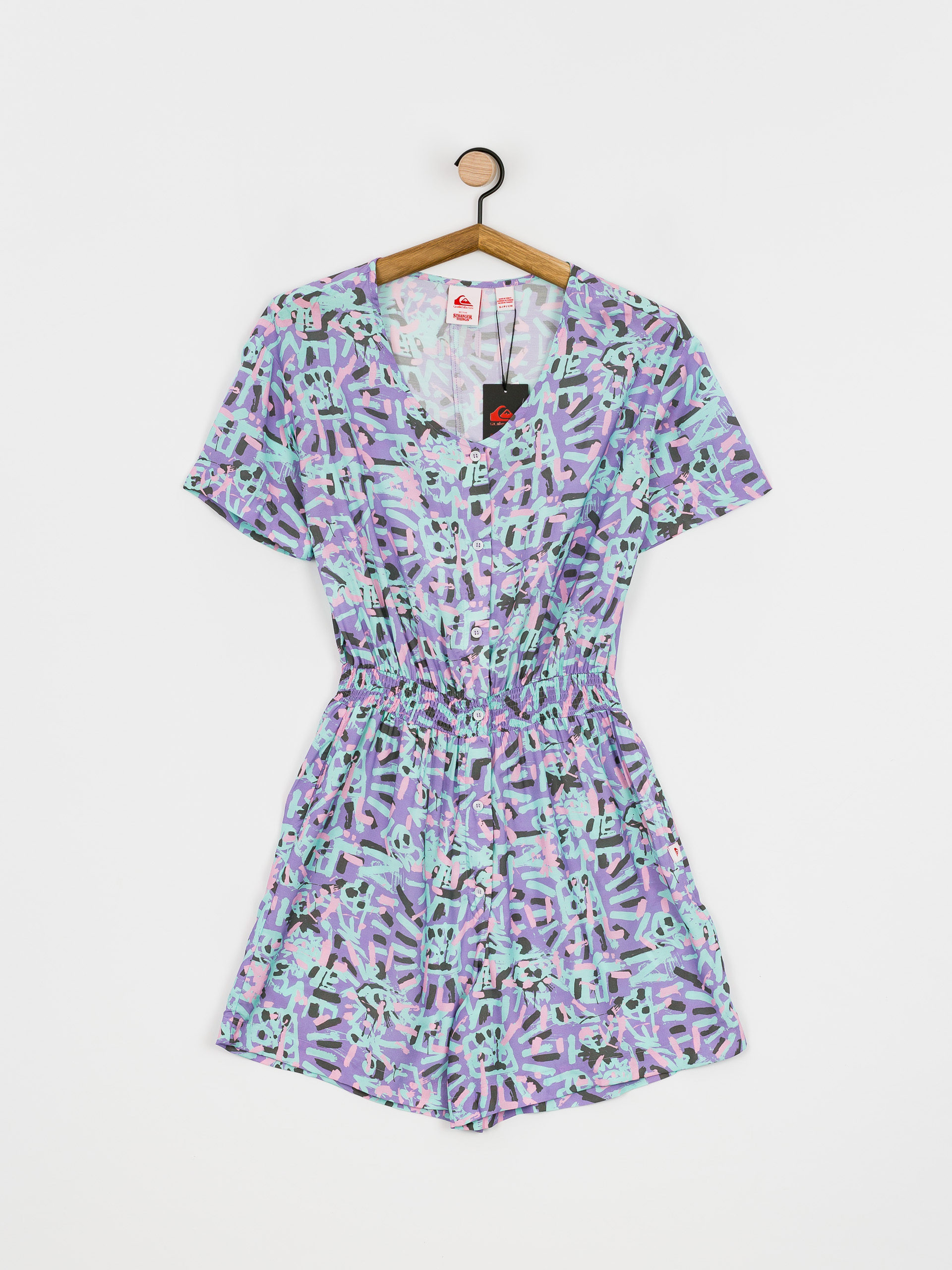Quiksilver X Stranger Things Lenora Woven Romper Dress Wmn (lenora warpaint marlin)