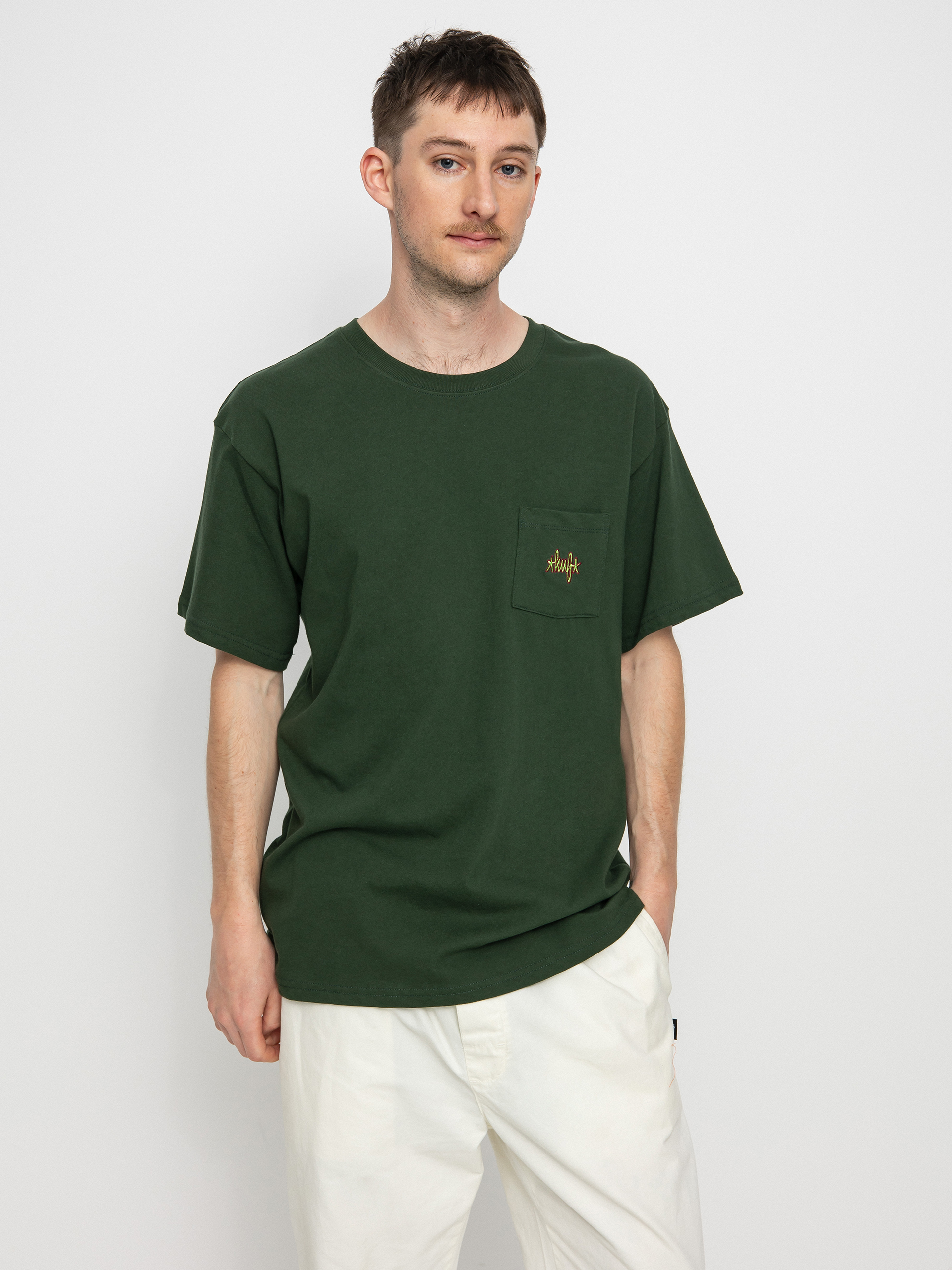 HUF Haze Script Pocket T-shirt (forest 