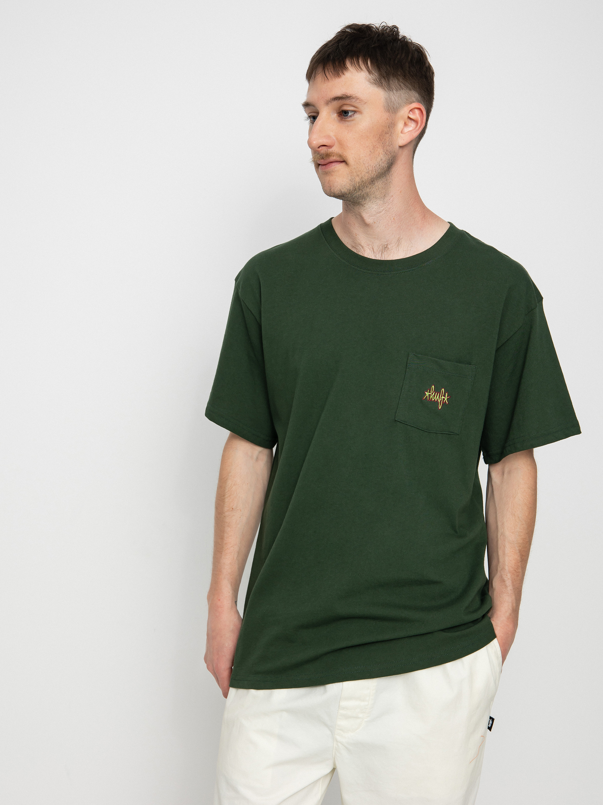 HUF Haze Script Pocket T-shirt (forest 