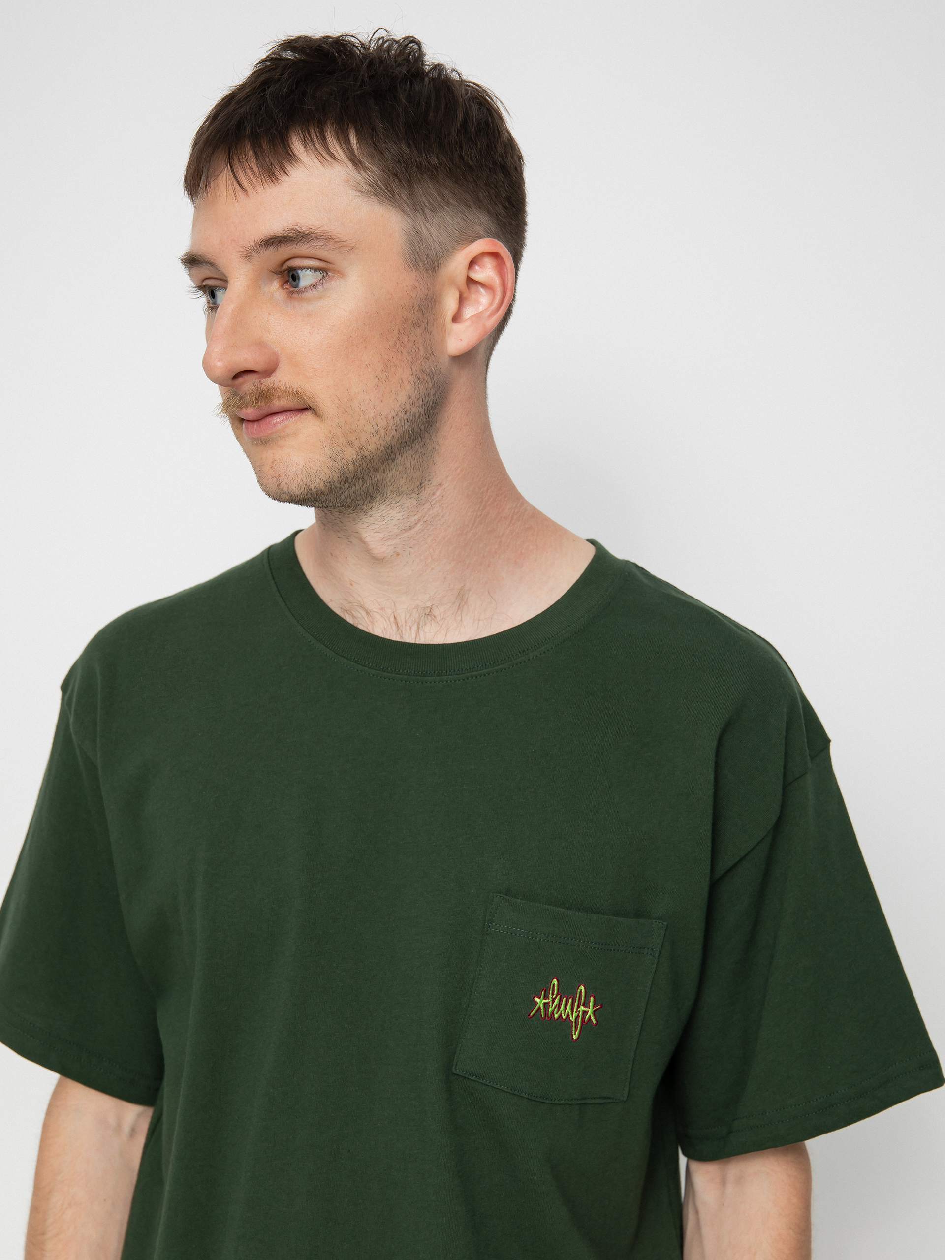 HUF Haze Script Pocket T-shirt (forest green)