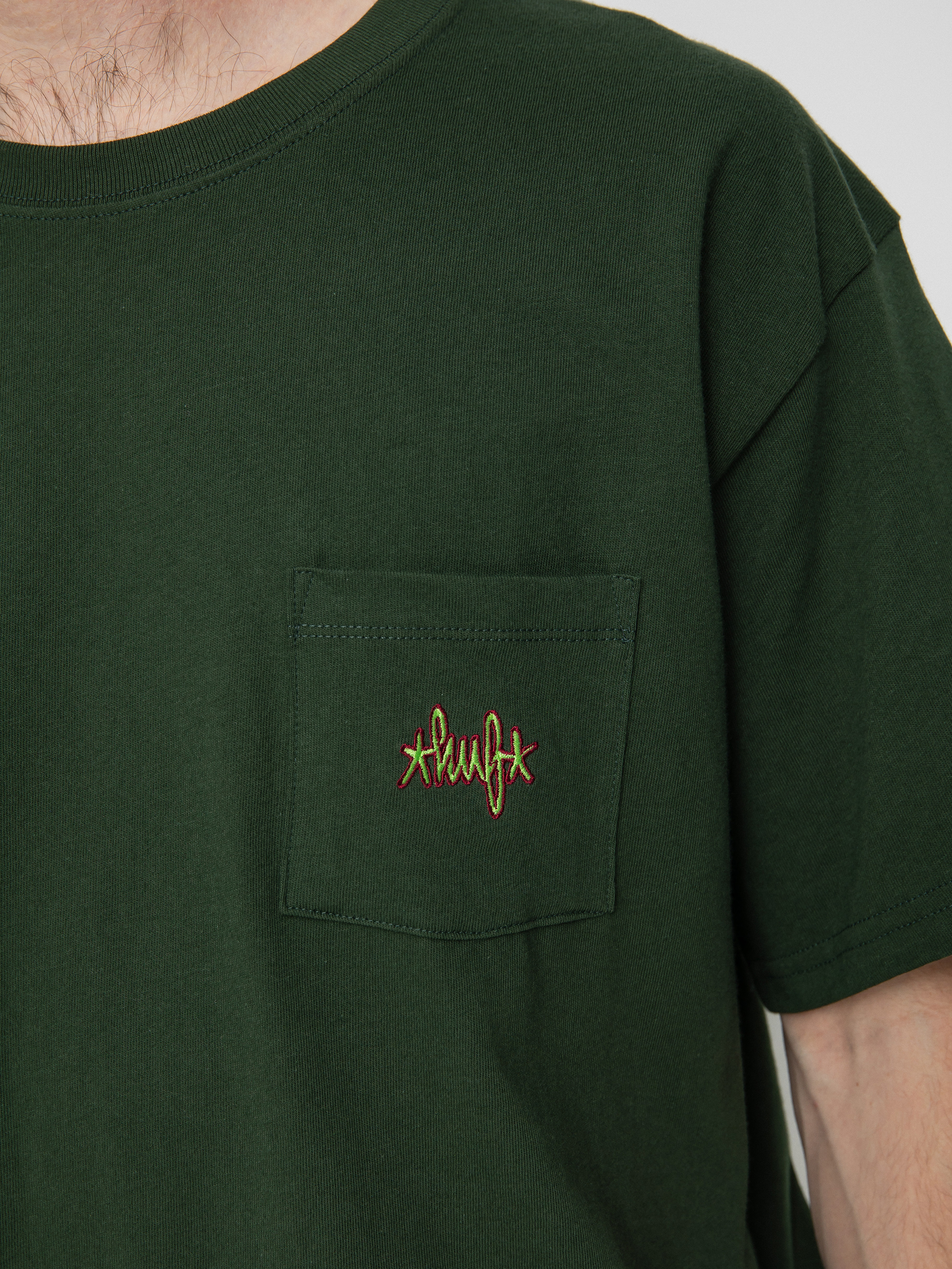 HUF Haze Script Pocket T-shirt (forest green)