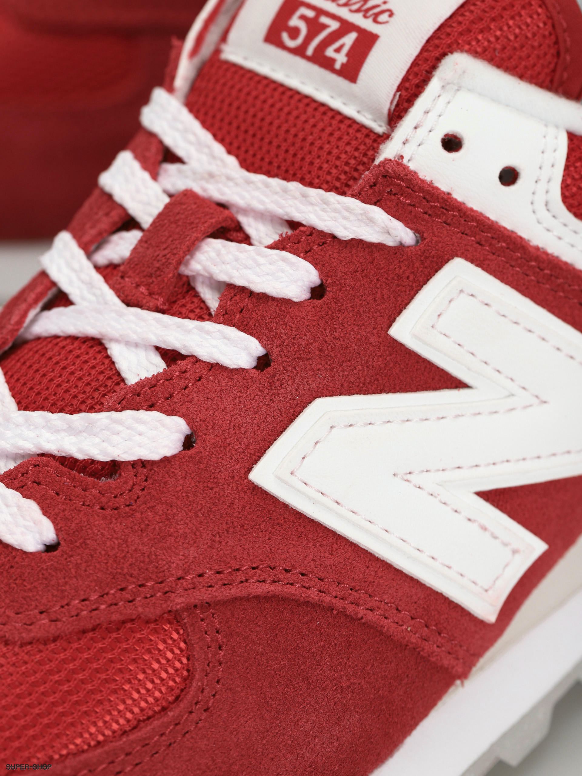 new balance 574 red leather