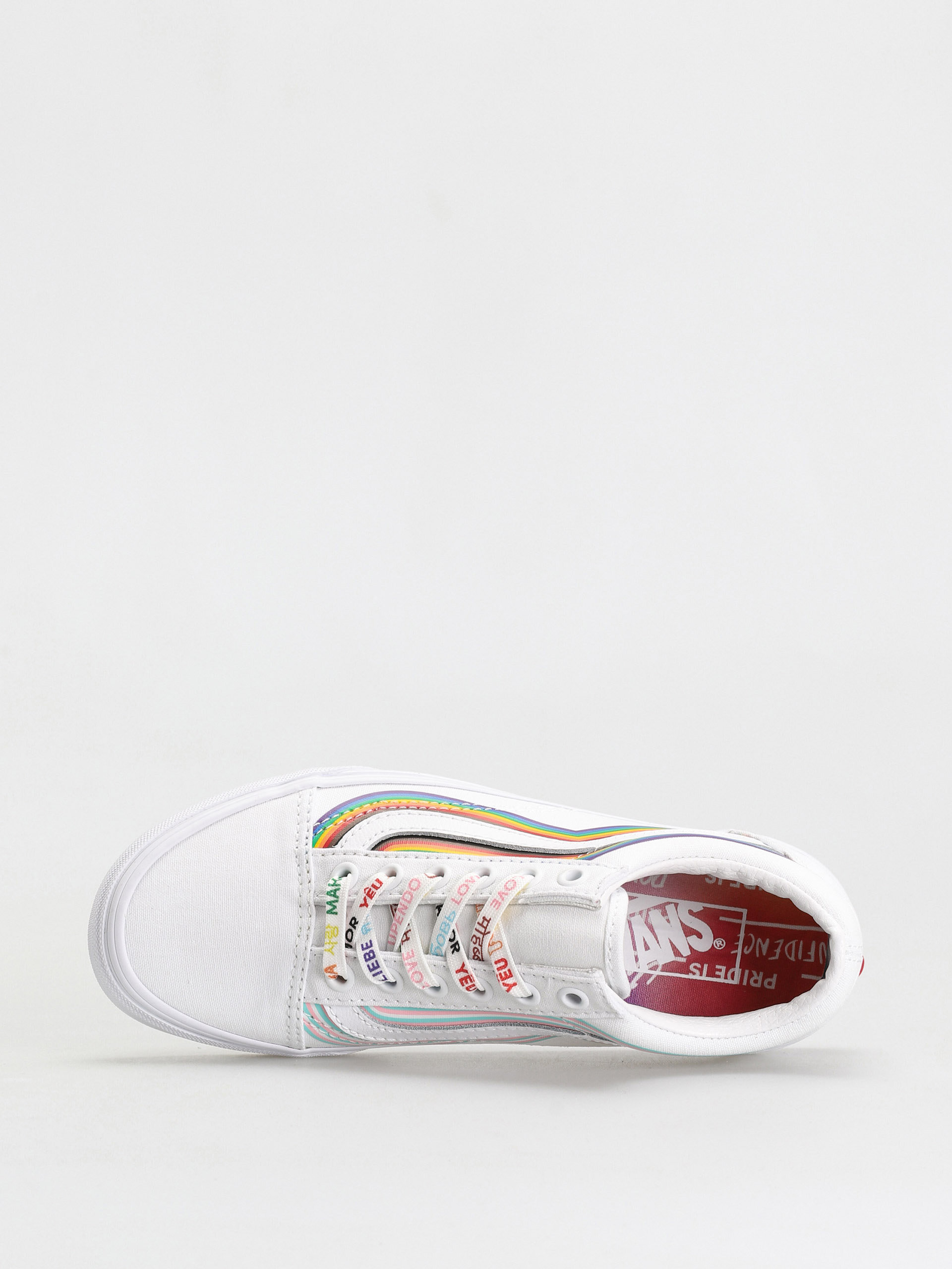 White on sale rainbow vans