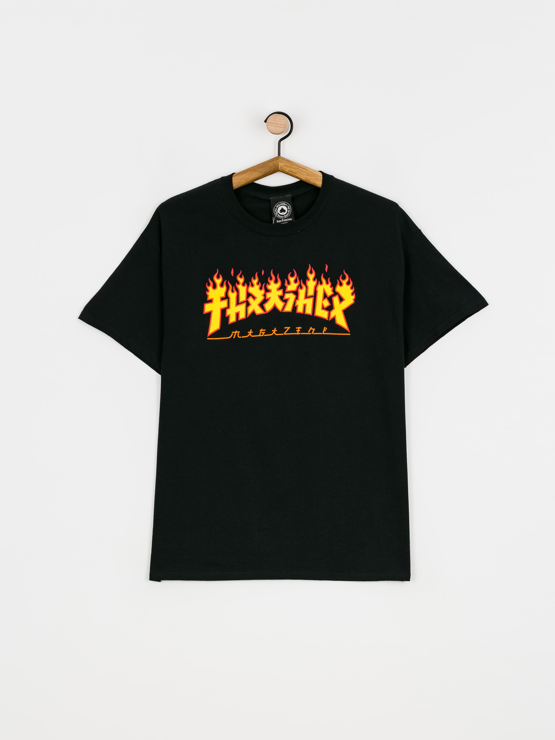 Thrasher Godzilla Flame T-shirt (black)
