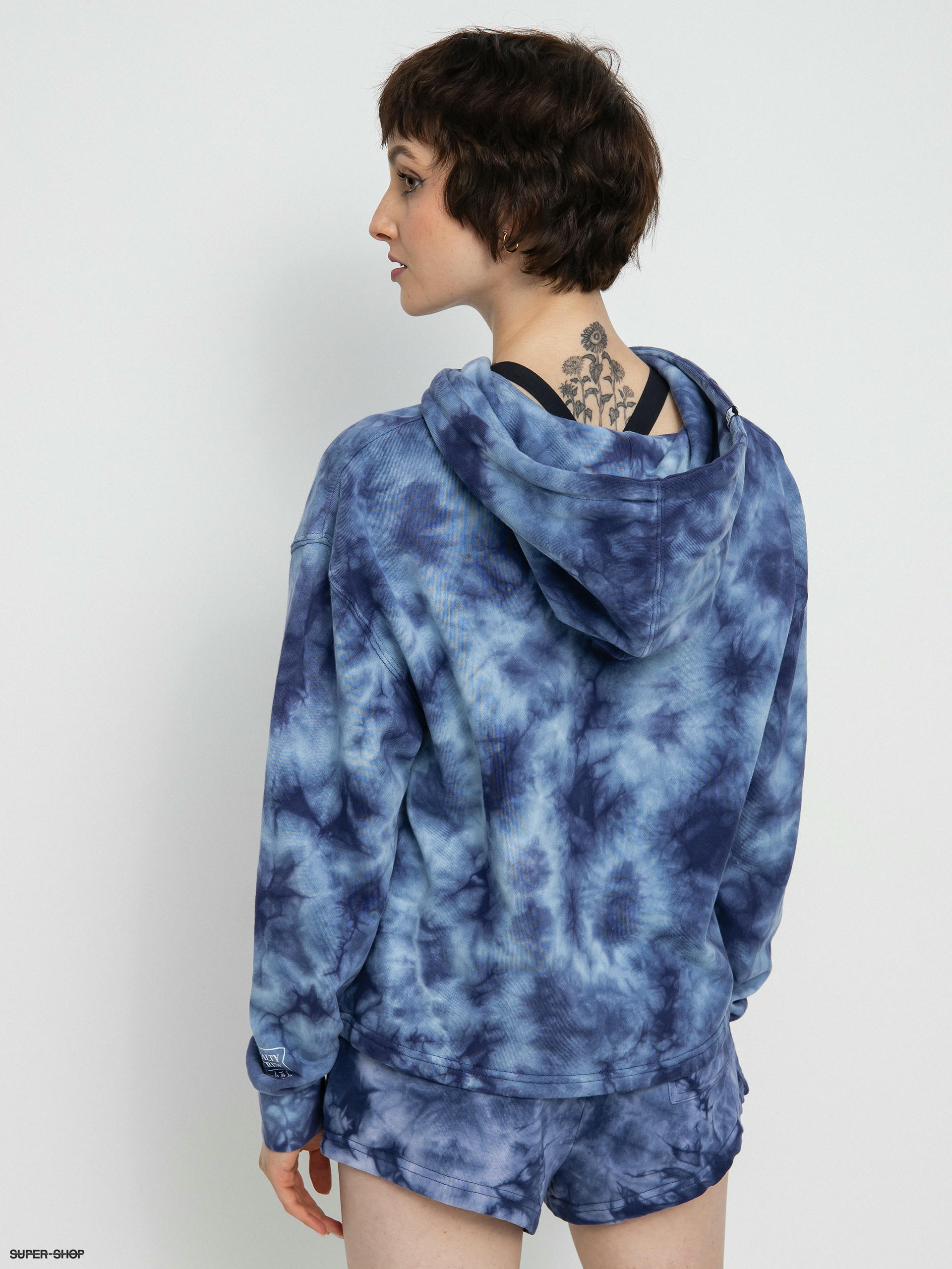 Salty Crew Sand Set Crop Hoodie Wmn (navy tie dye)