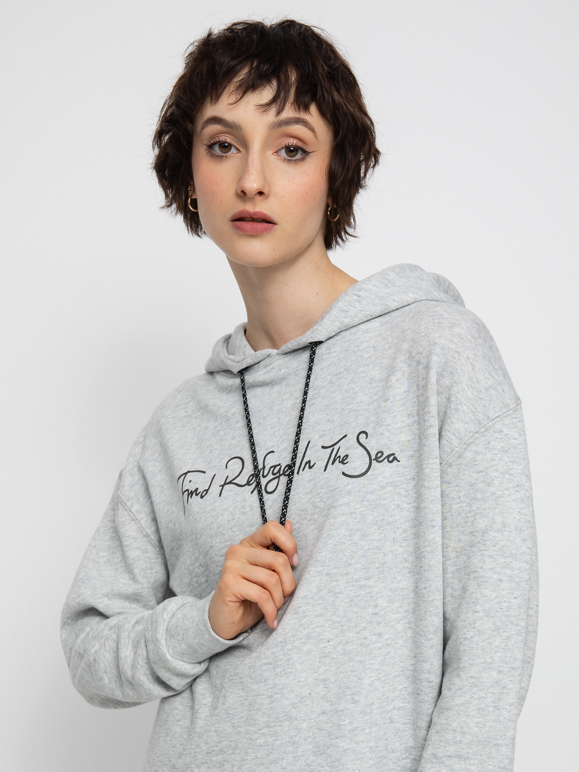 Salty Crew Sand Set Crop Hoodie Wmn (athletic heather)