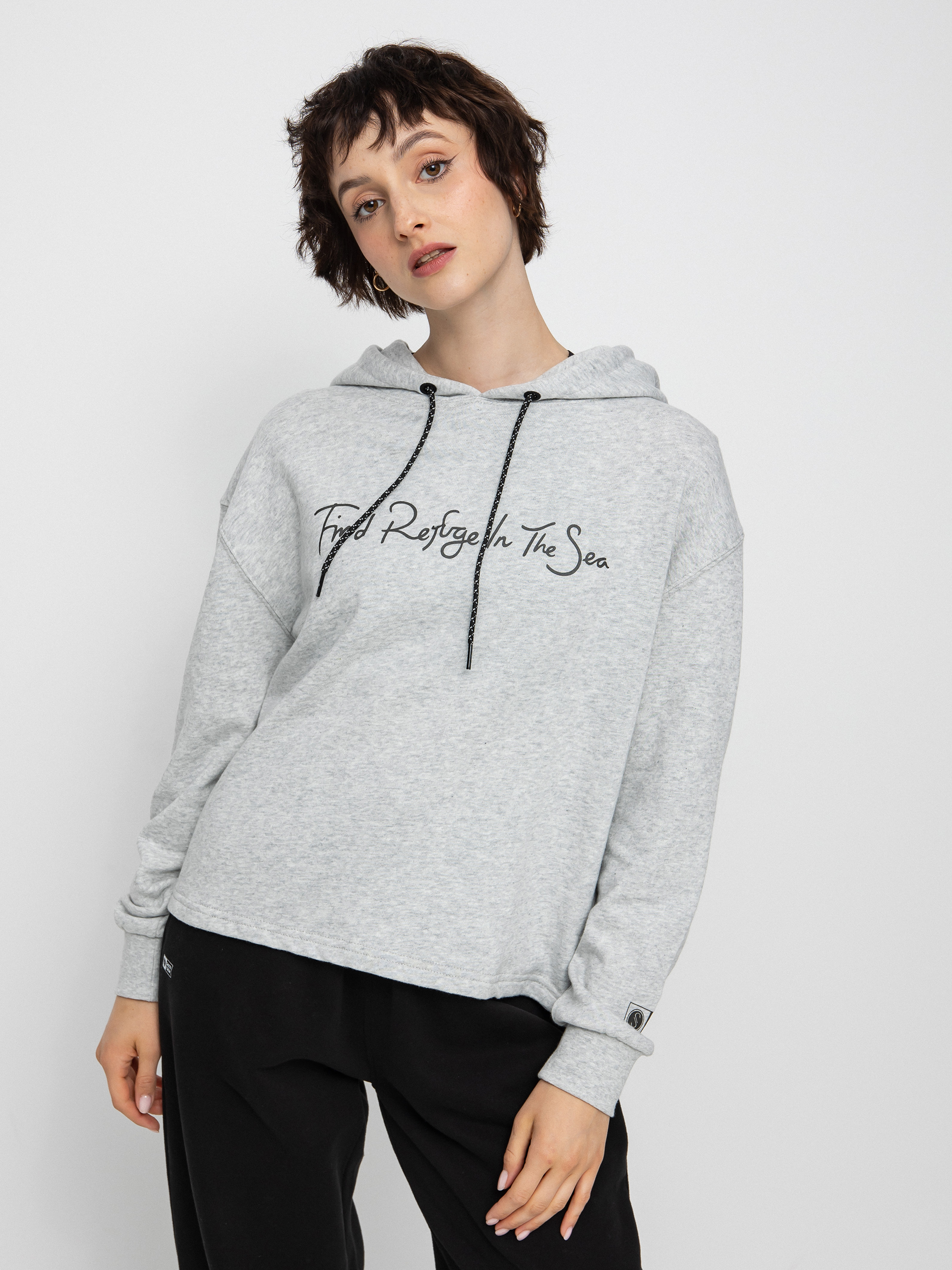 Salty Crew Sand Set Crop Hoodie Wmn (athletic heather)