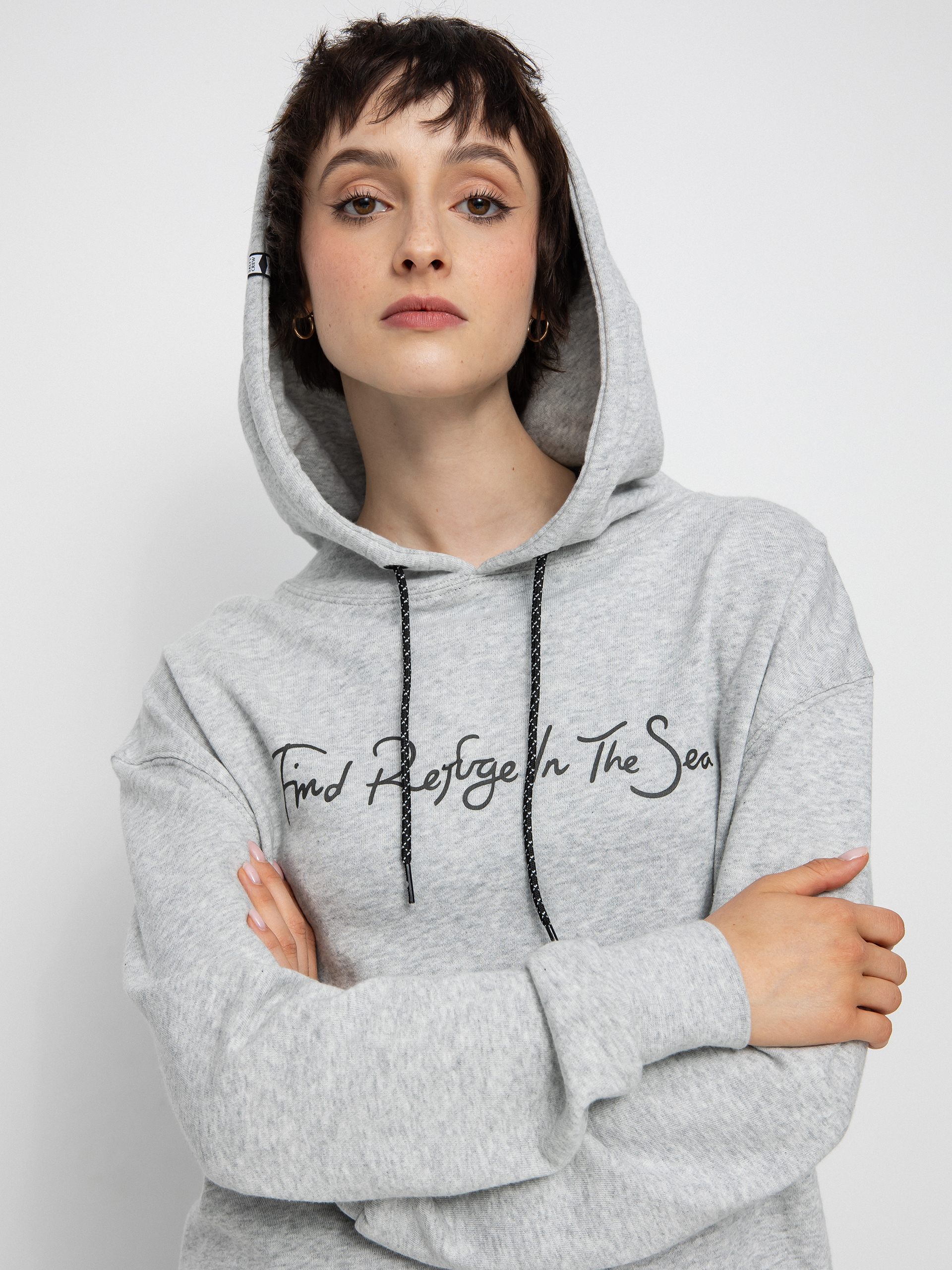 Salty Crew Sand Set Crop Hoodie Wmn (athletic heather)