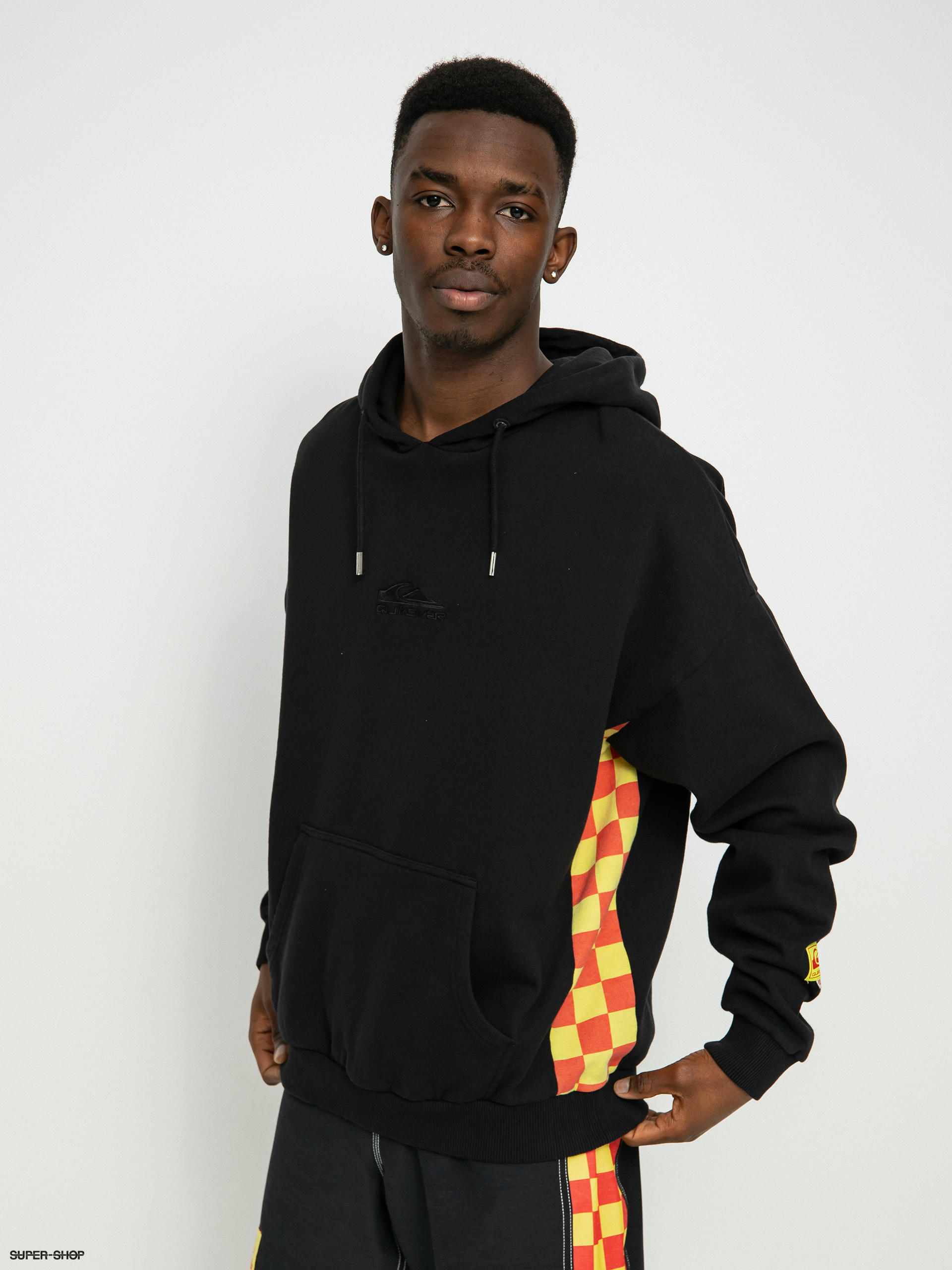 Orange on sale checkered hoodie