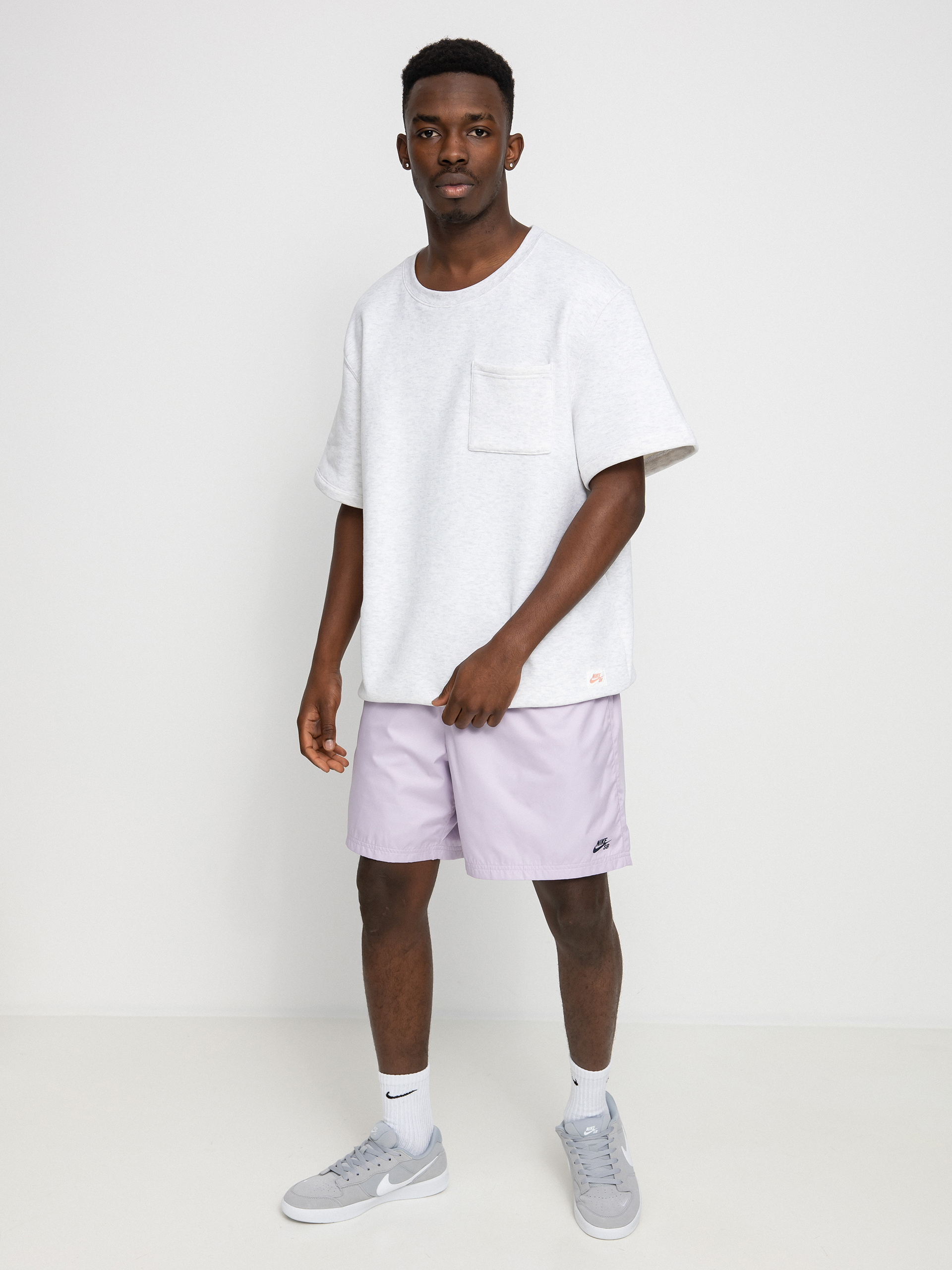 Nike SB Novelty Sweatshirt (birch heather/lt madder root)