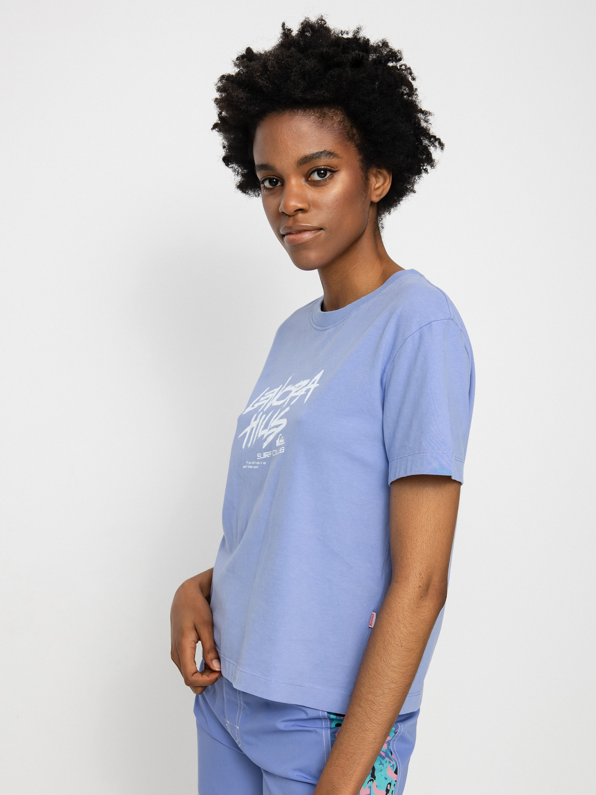 Quiksilver X Stranger Things 86 Crop T-shirt Wmn (jacaranda)