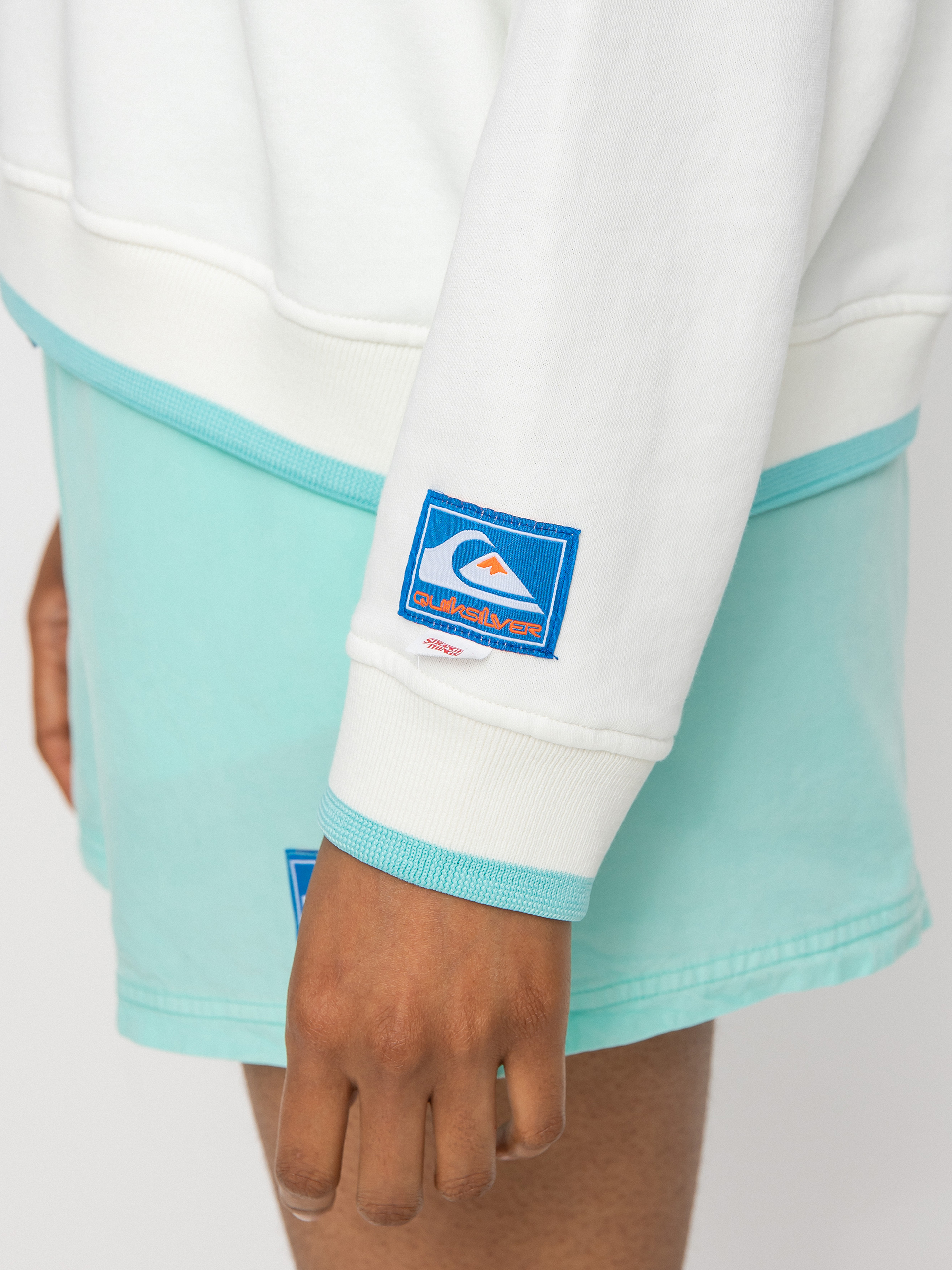 Quiksilver X Stranger Things Lenora Half Zip Sweatshirt Wmn (snow white)