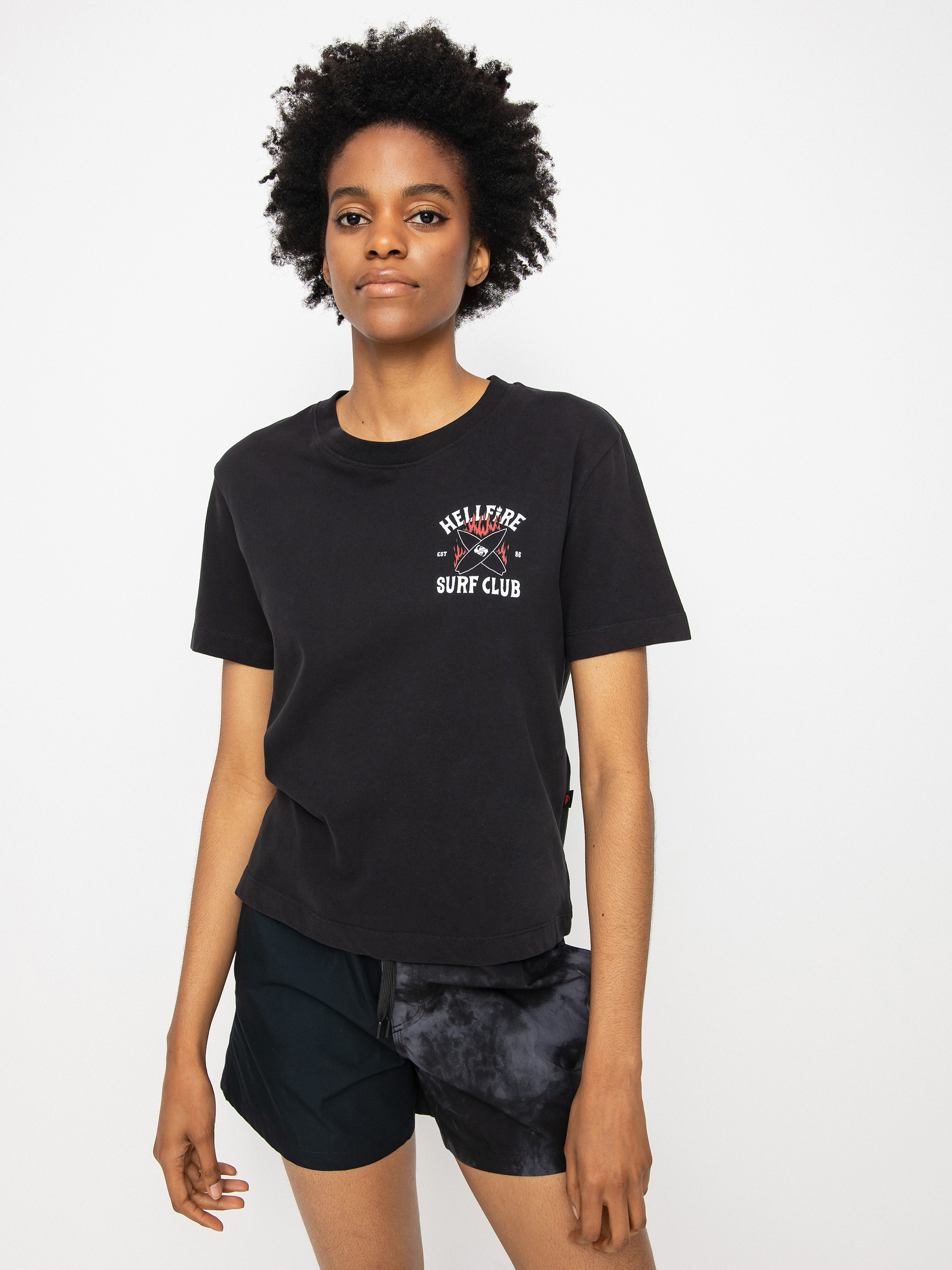 Quiksilver  X Stranger Things 86 Crop T-shirt Wmn (black)