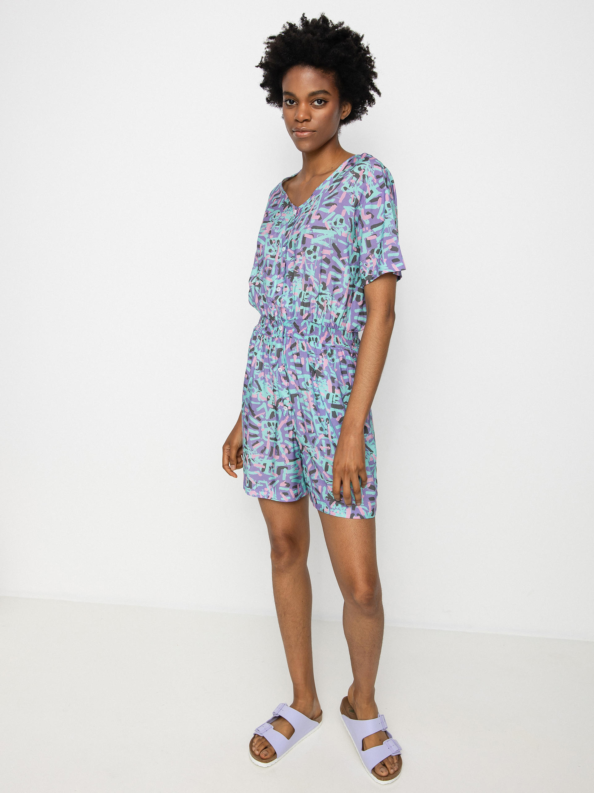 Quiksilver X Stranger Things Lenora Woven Romper Dress Wmn (lenora warpaint marlin)