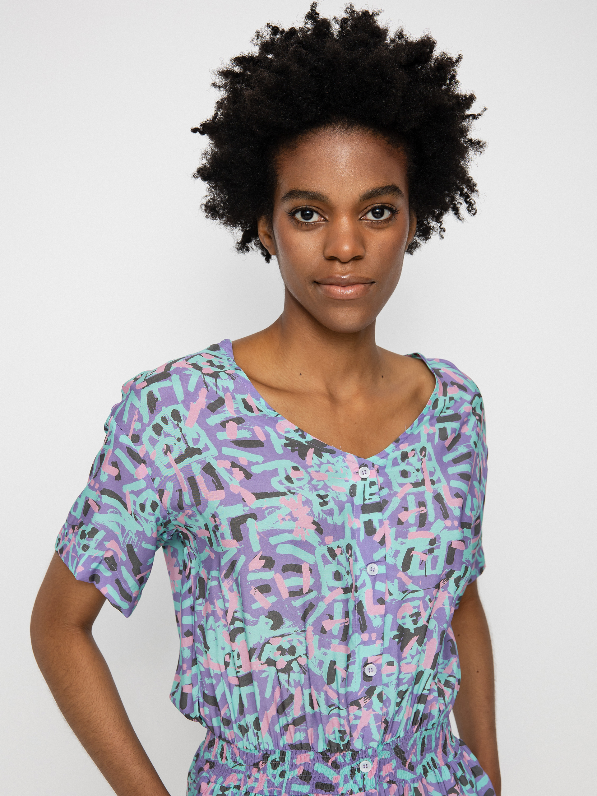 Quiksilver X Stranger Things Lenora Woven Romper Kleid Wmn (lenora warpaint marlin)