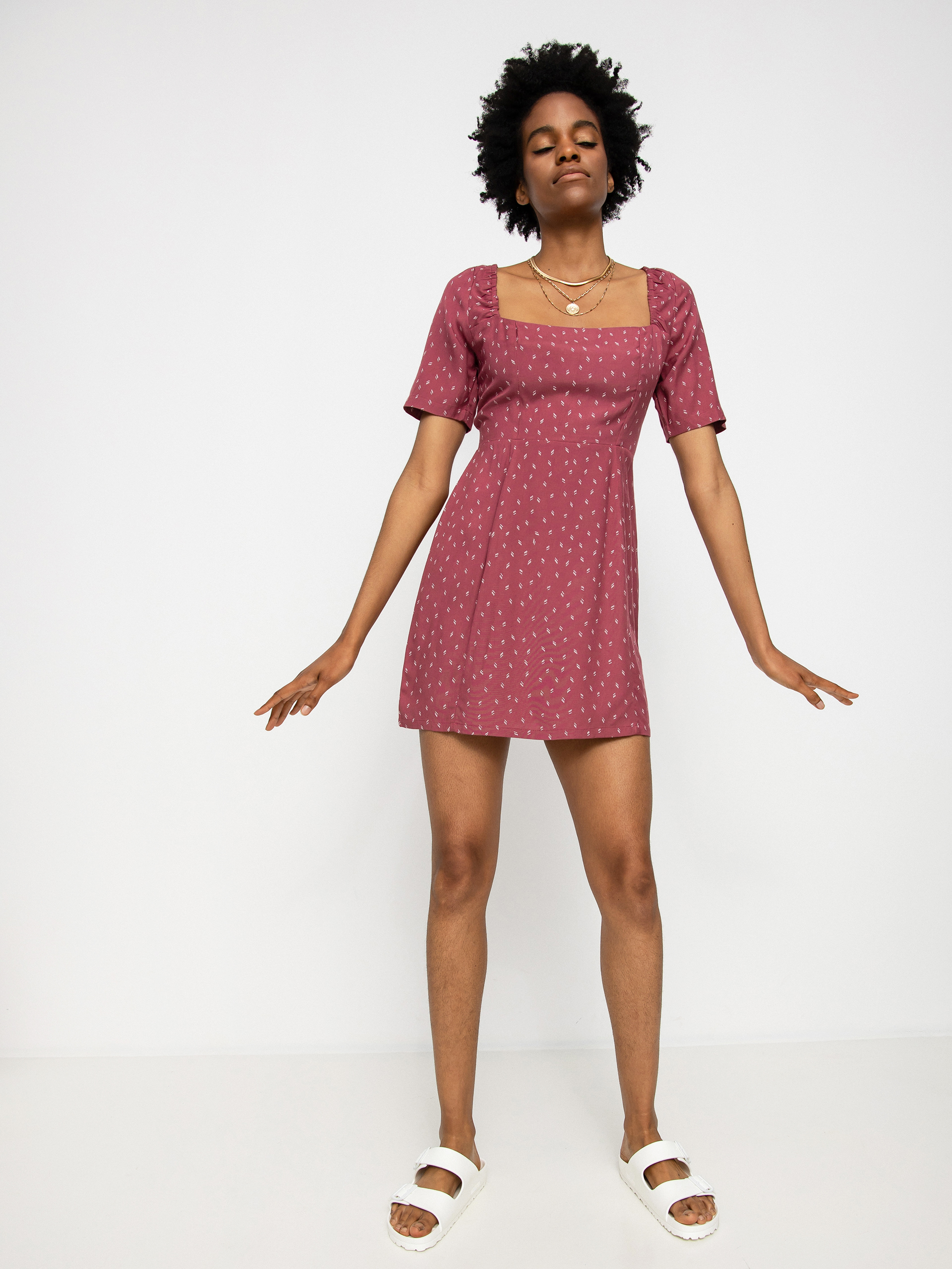 RVCA Peachy Dress Wmn (plum berry)