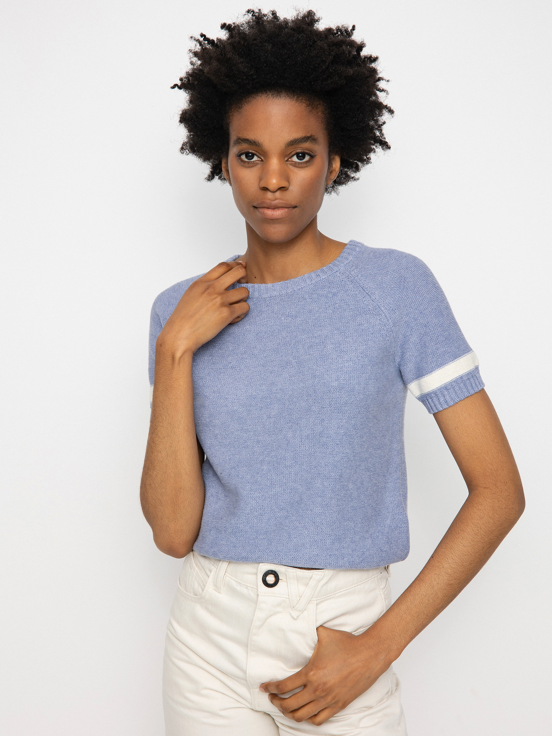 RVCA Goals Sweater Wmn (grey purple)