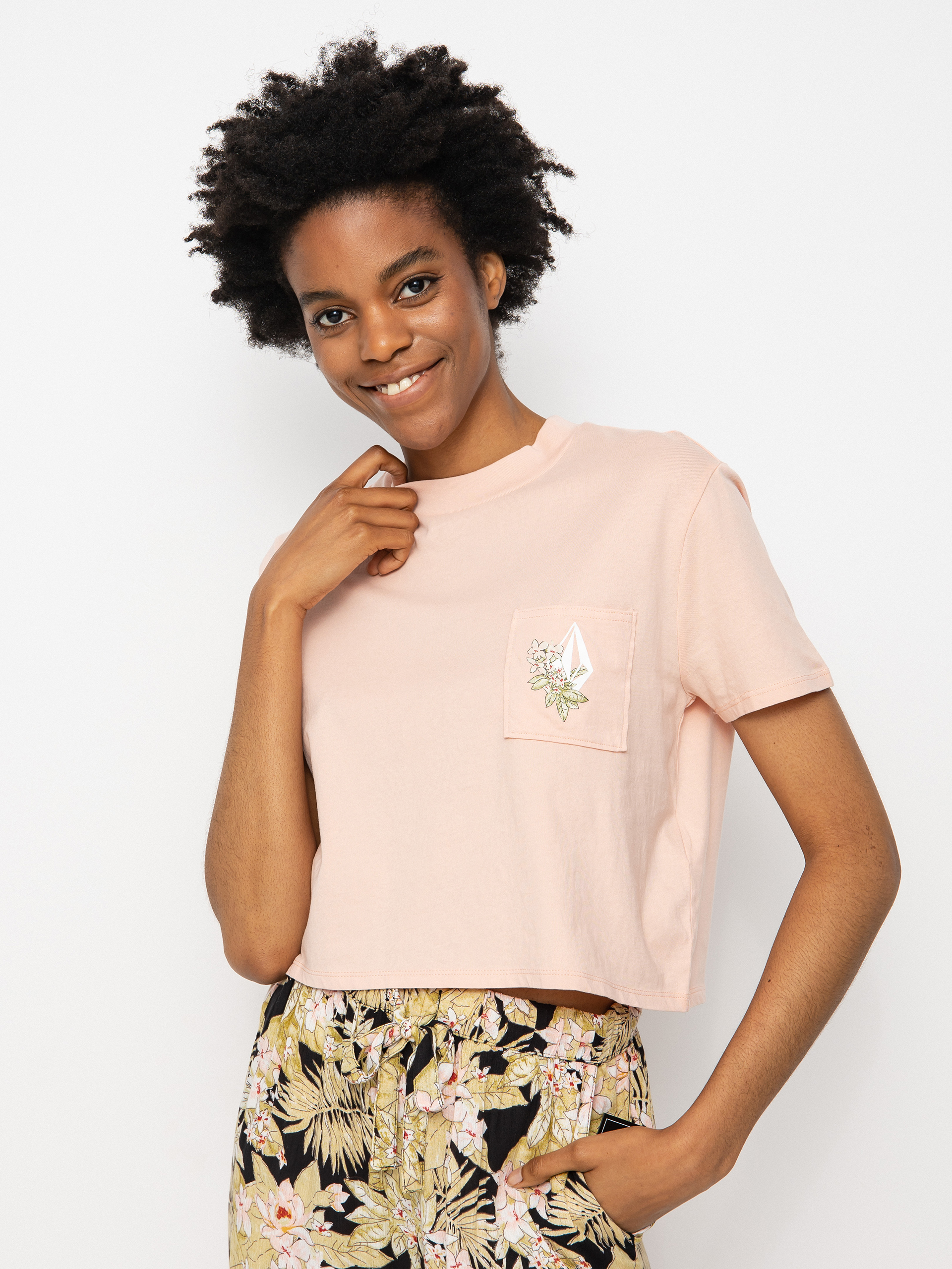 Volcom Pocket Dial T-shirt Wmn (hazey pink)