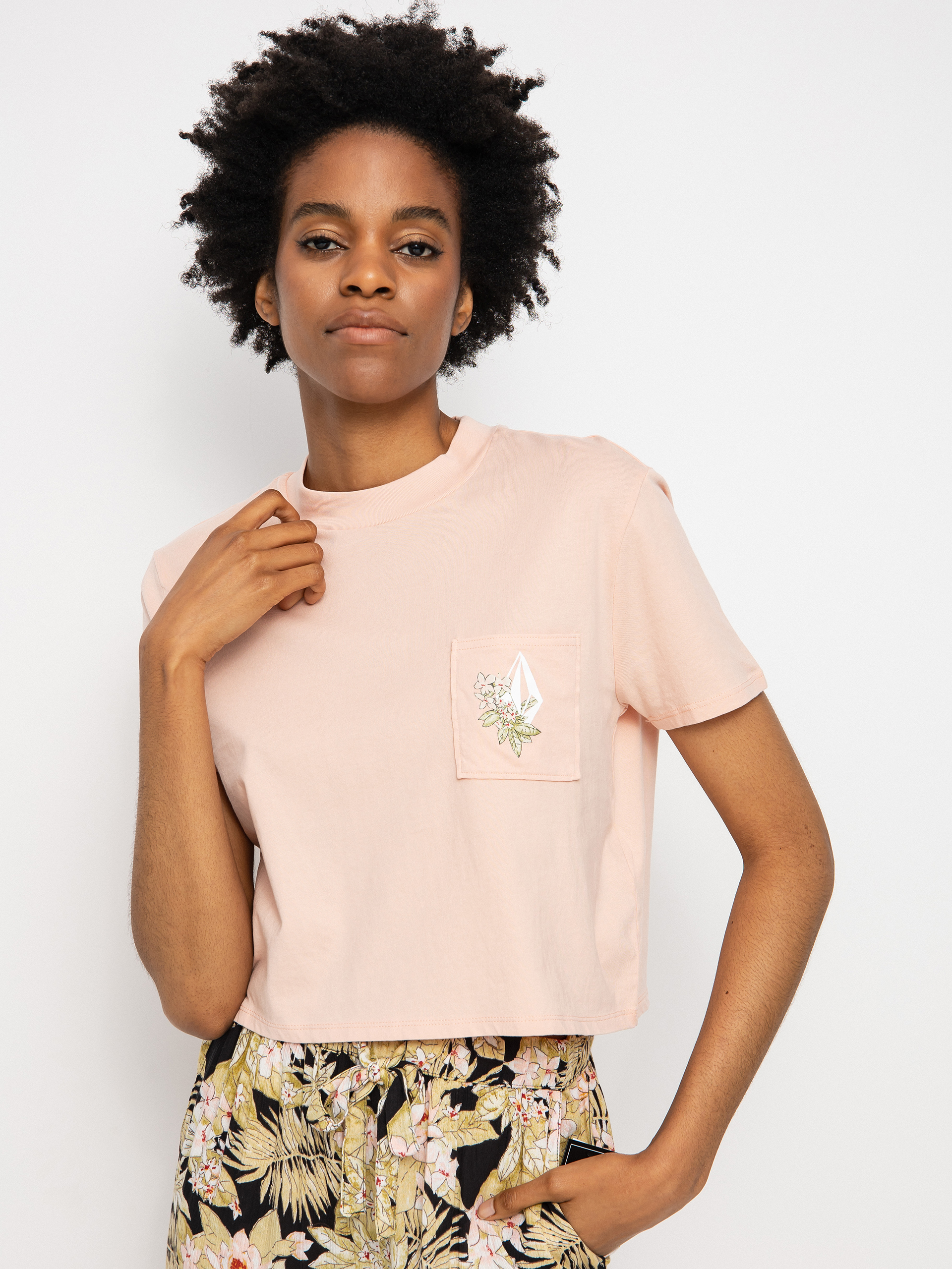 Volcom Pocket Dial T-shirt Wmn (hazey pink)