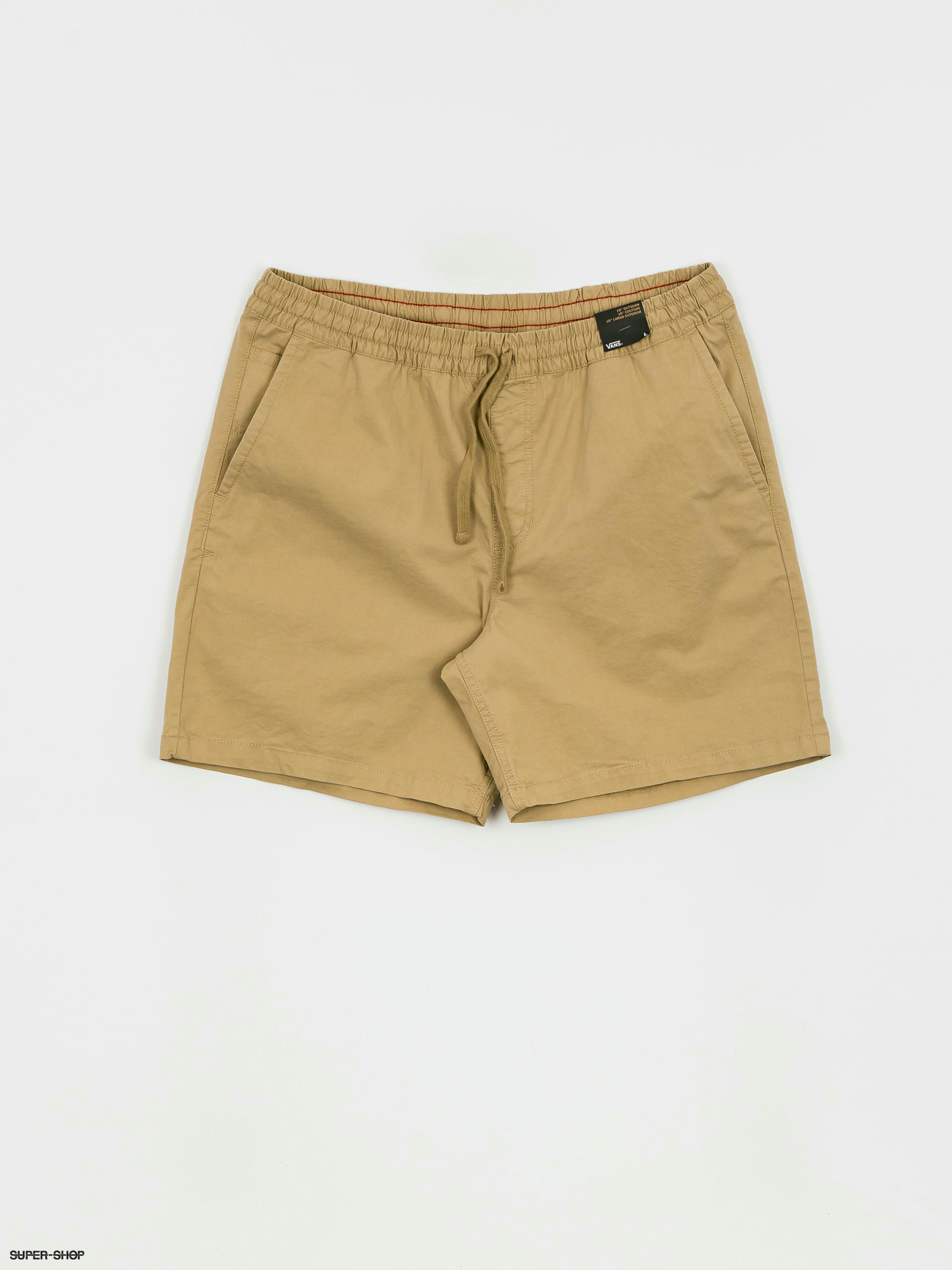 Elastic on sale khaki shorts