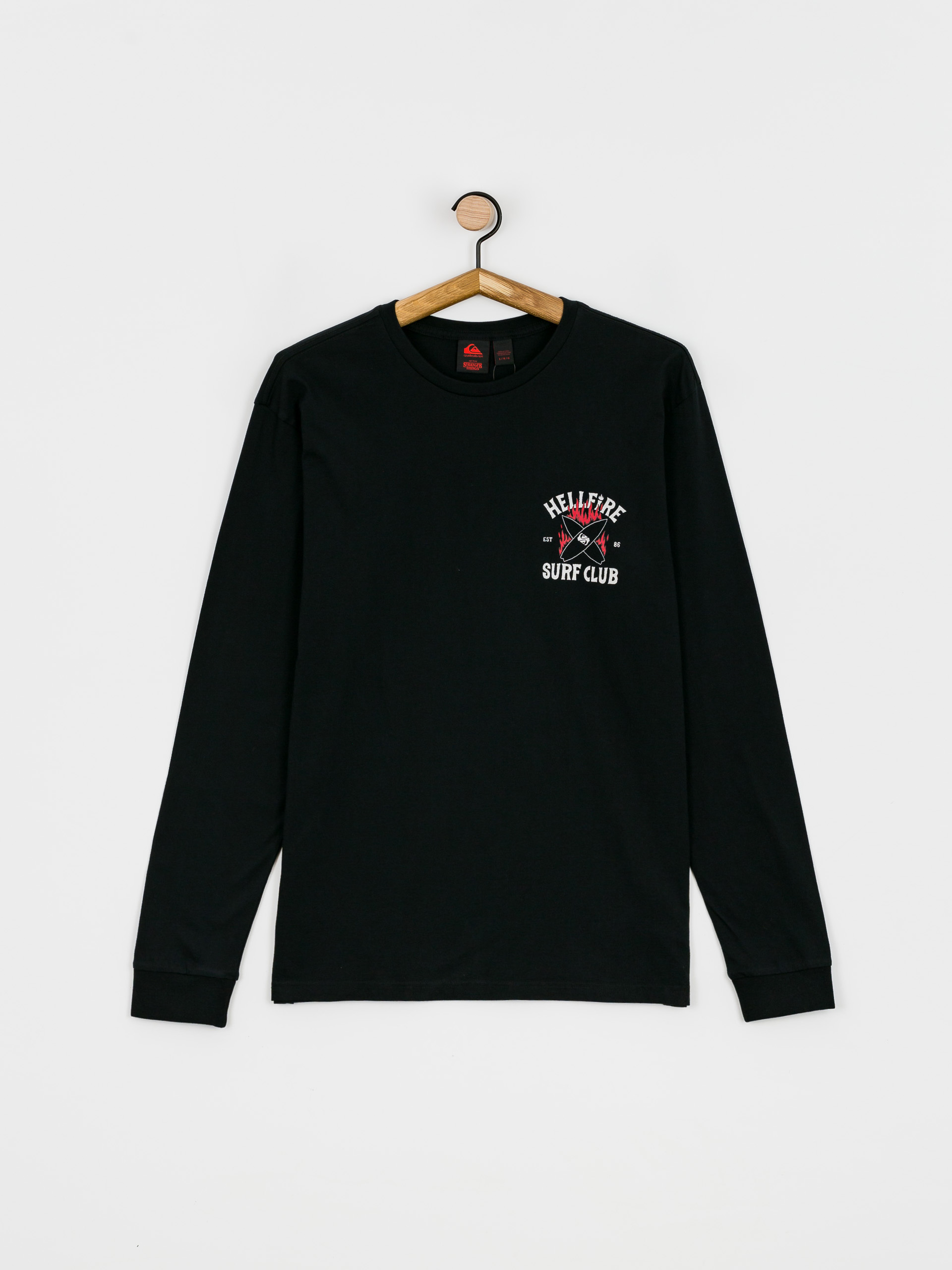 Quiksilver X Stranger Things Hell Fire Surf Club Longsleeve (black)