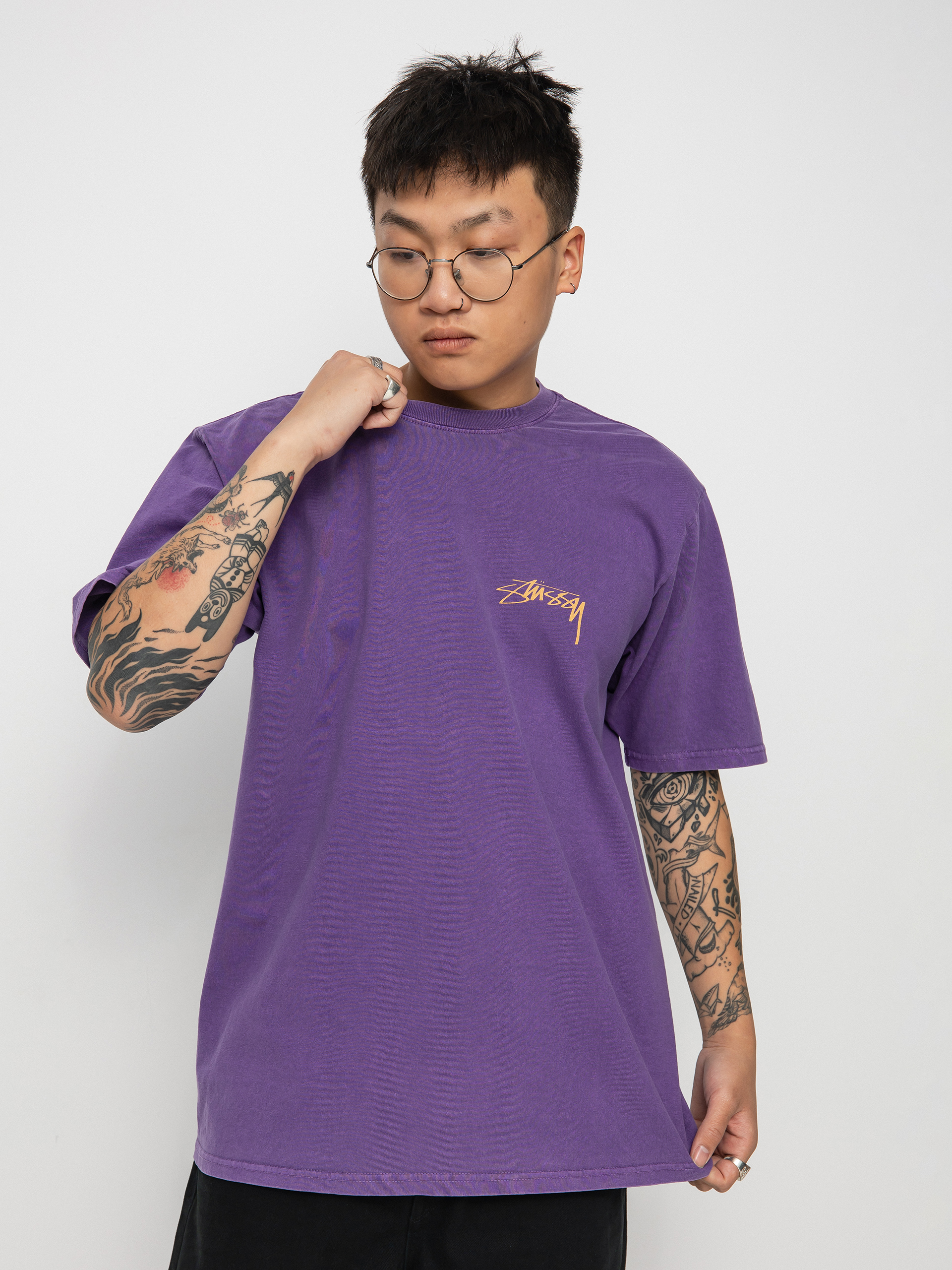 Stussy Statue Pig. Dyed T-shirt - violet (purple)