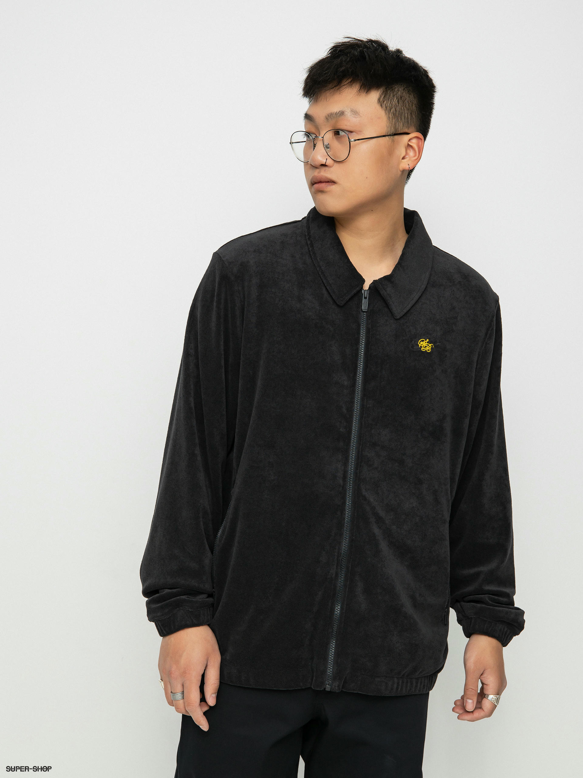 Nike black gold outlet jacket