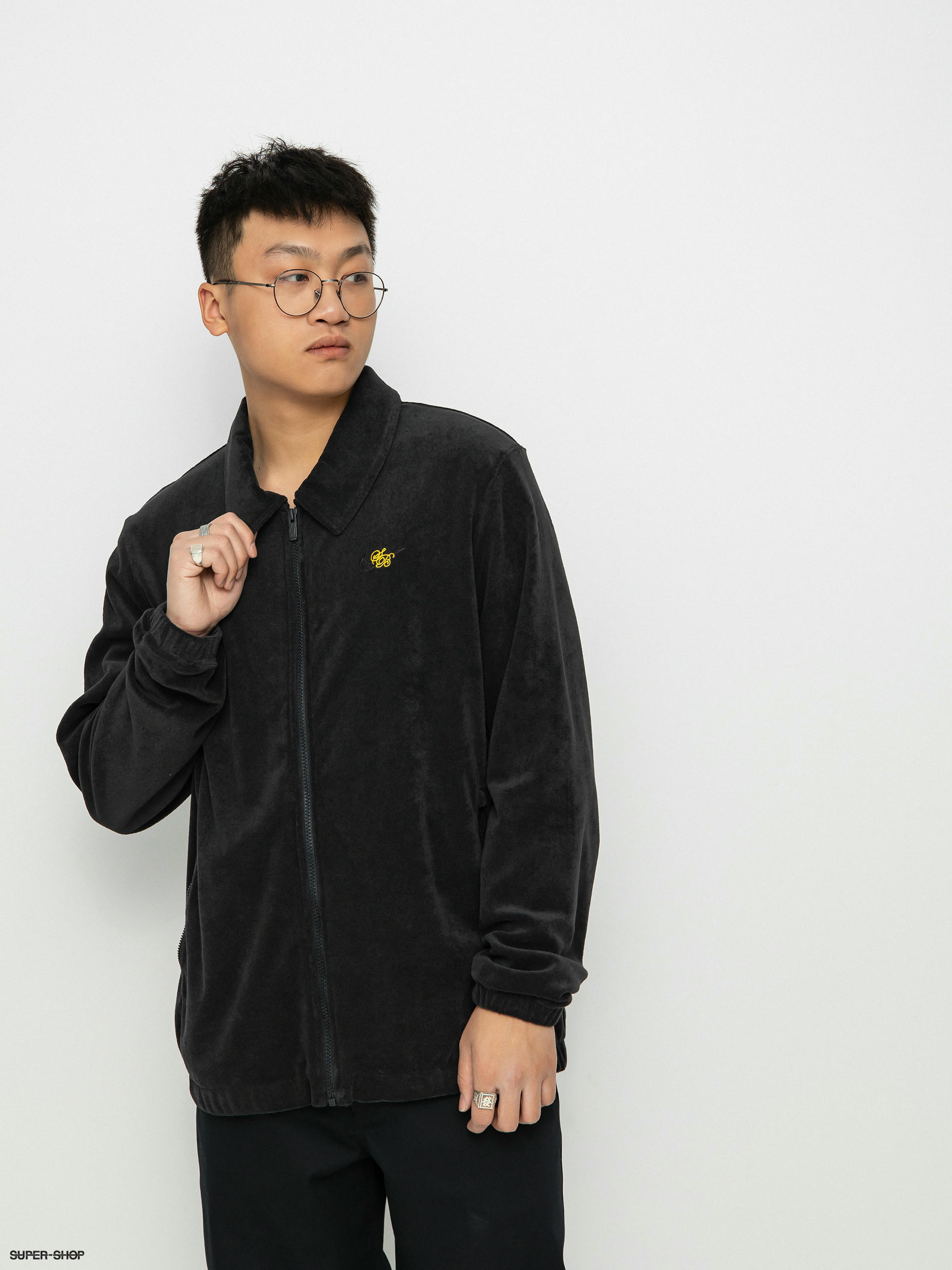 Black and outlet gold jacket nike